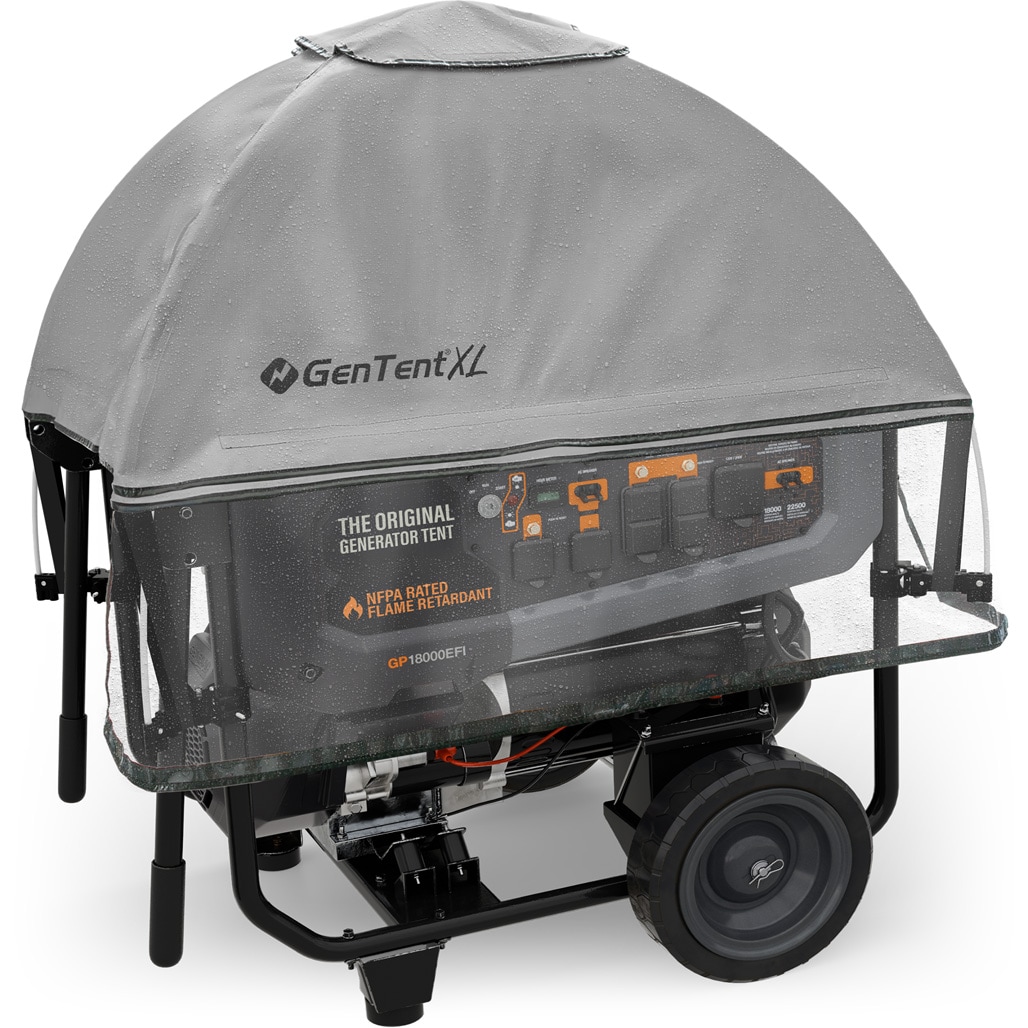 GenTent XL Universal Kit (Standard, Grey) for Large Open Frame Generators Generator cover