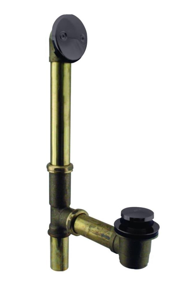 WESTBRASS D325-62 Tip Toe Bath Waste- 14 In. Make-up, 17 Ga. Tubing In Matte Black