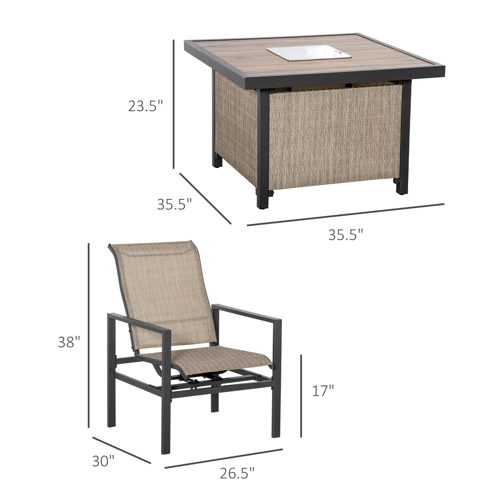 Maocao Hoom JL5S00006 Patio-Dining-Sets - View #2