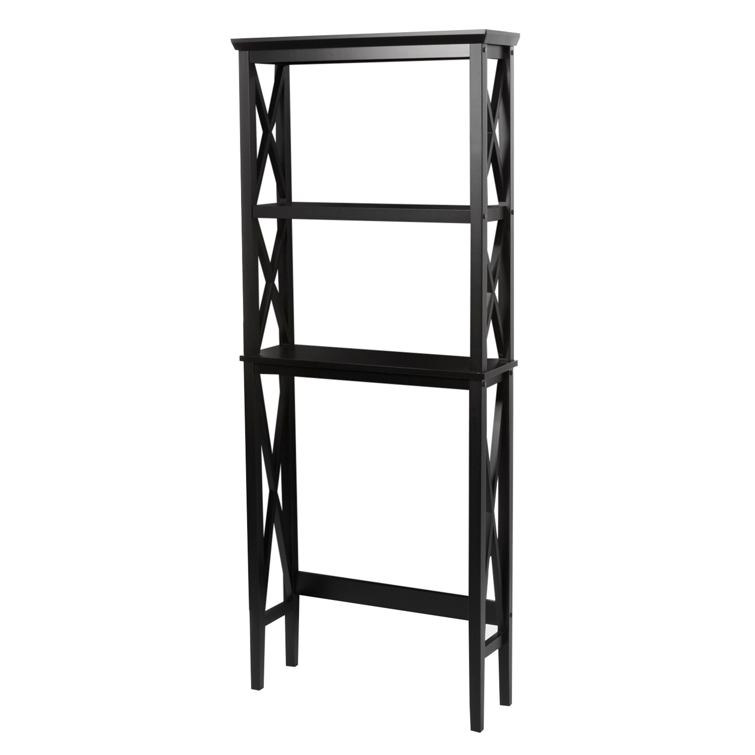 RiverRidge La Crosse 25.98-in x 63.78-in Black 2-Shelf Over-the-Toilet ...