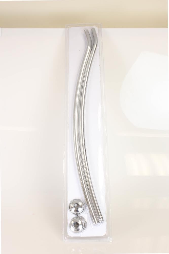 Home Basics LOW77994 42-in to 72-in Chrome Fixed Single Curve Adjustable Shower Curtain Rod
