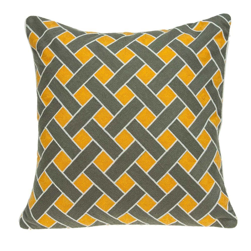 HomeRoots 333957 Jordan Gray Standard Cotton Pillow Case