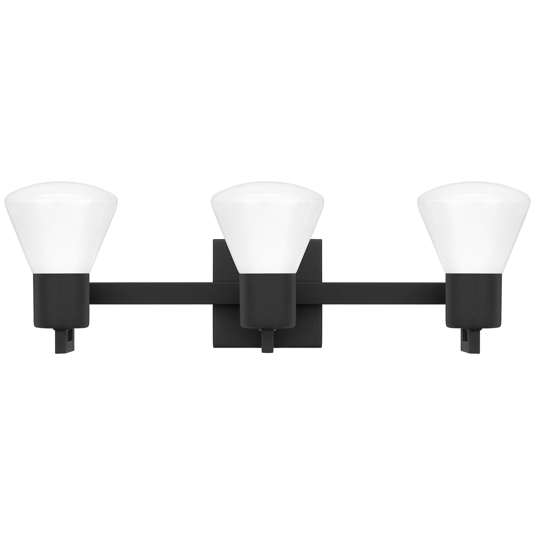 Quoizel LWS4881C1 Norton 23.5-in 3 -Light Matte Black Integrated LED Transitional Vanity light
