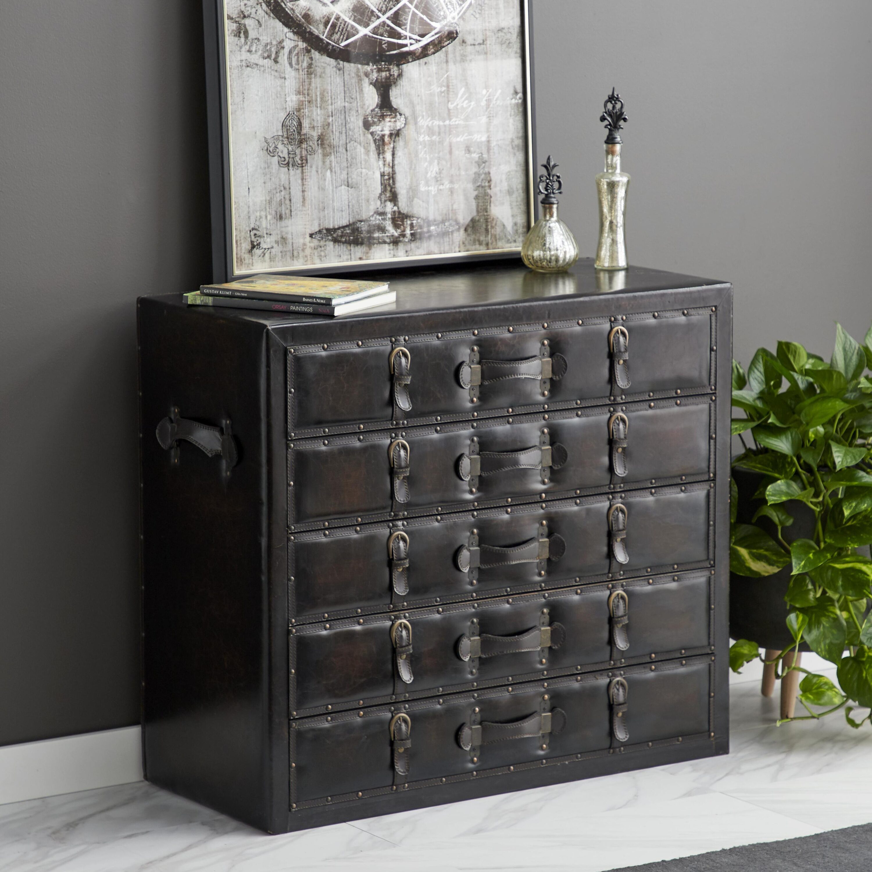 faux leather dresser Enzo Faux Leather Dresser