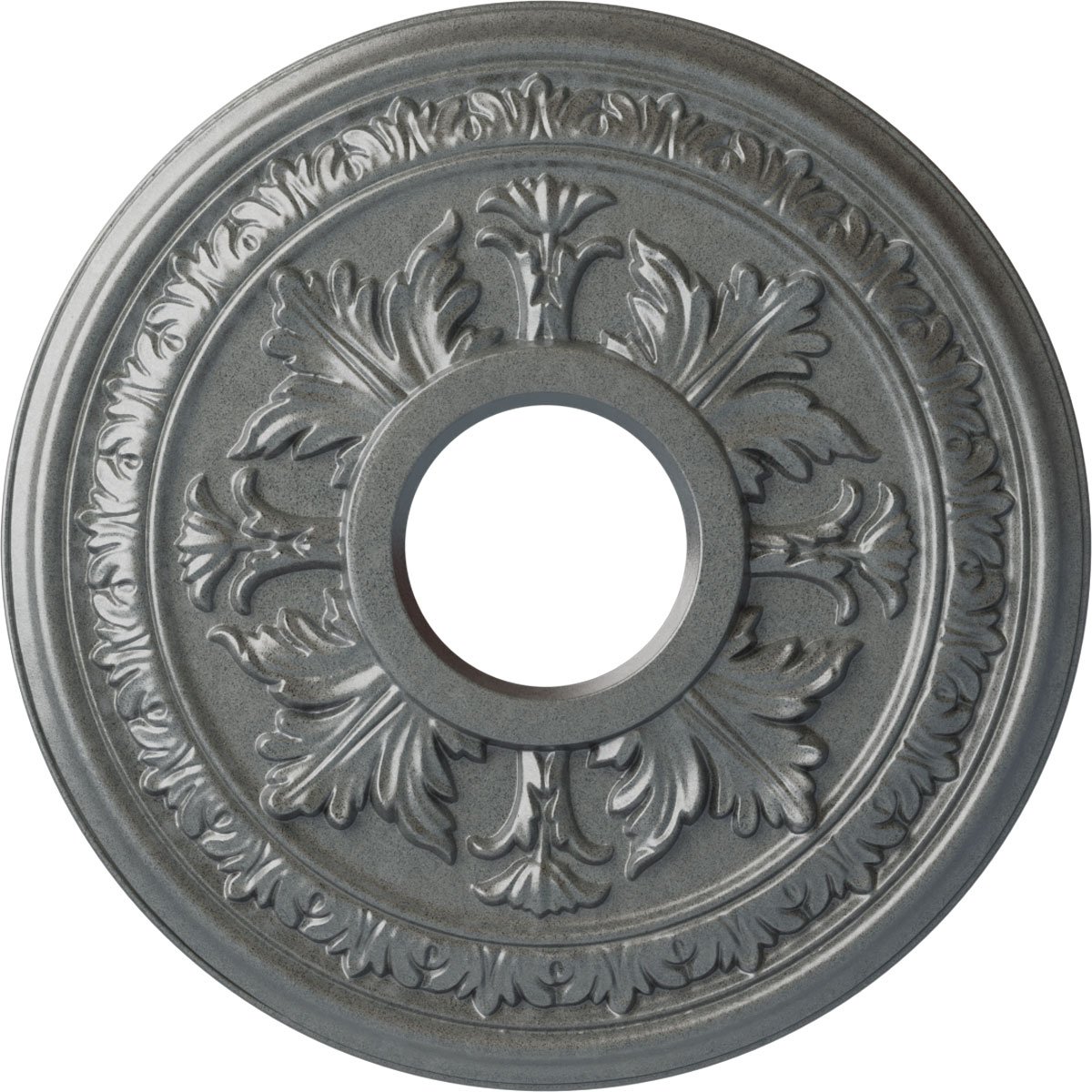 Ekena Millwork CM15BAPLS Baltimore 15.375-in W x 15.375-in L Painted Platinum Polyurethane Whole Ceiling Medallion