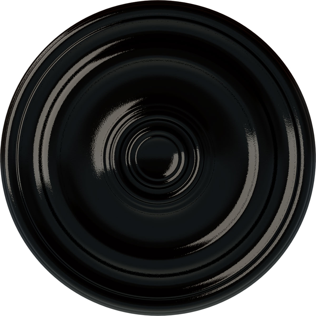 Ekena Millwork CM15DEBPS Devon 15.75-in W x 15.75-in L Painted Black Pearl Polyurethane Whole Ceiling Medallion