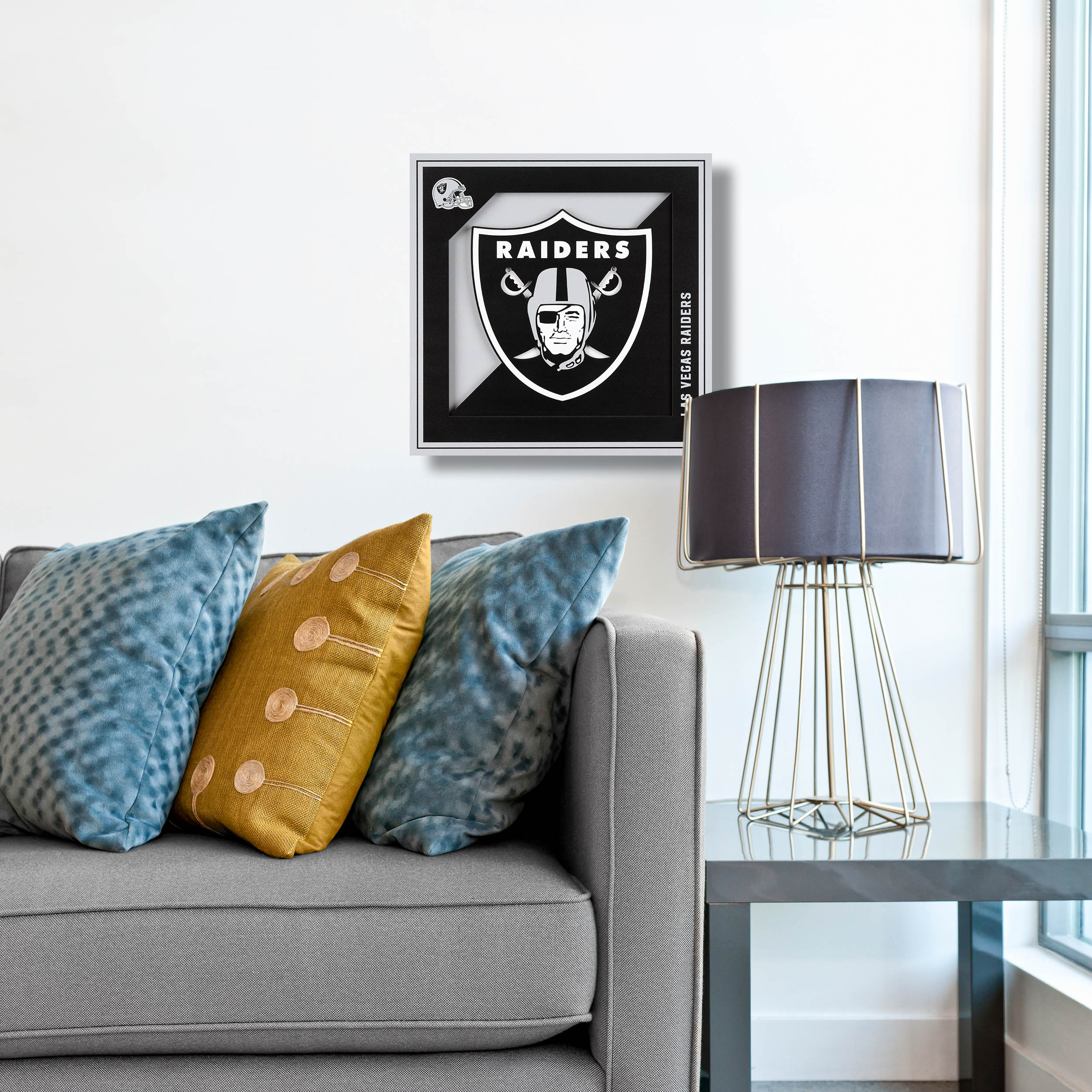 Las Vegas Raiders LED XL Round Wall Décor