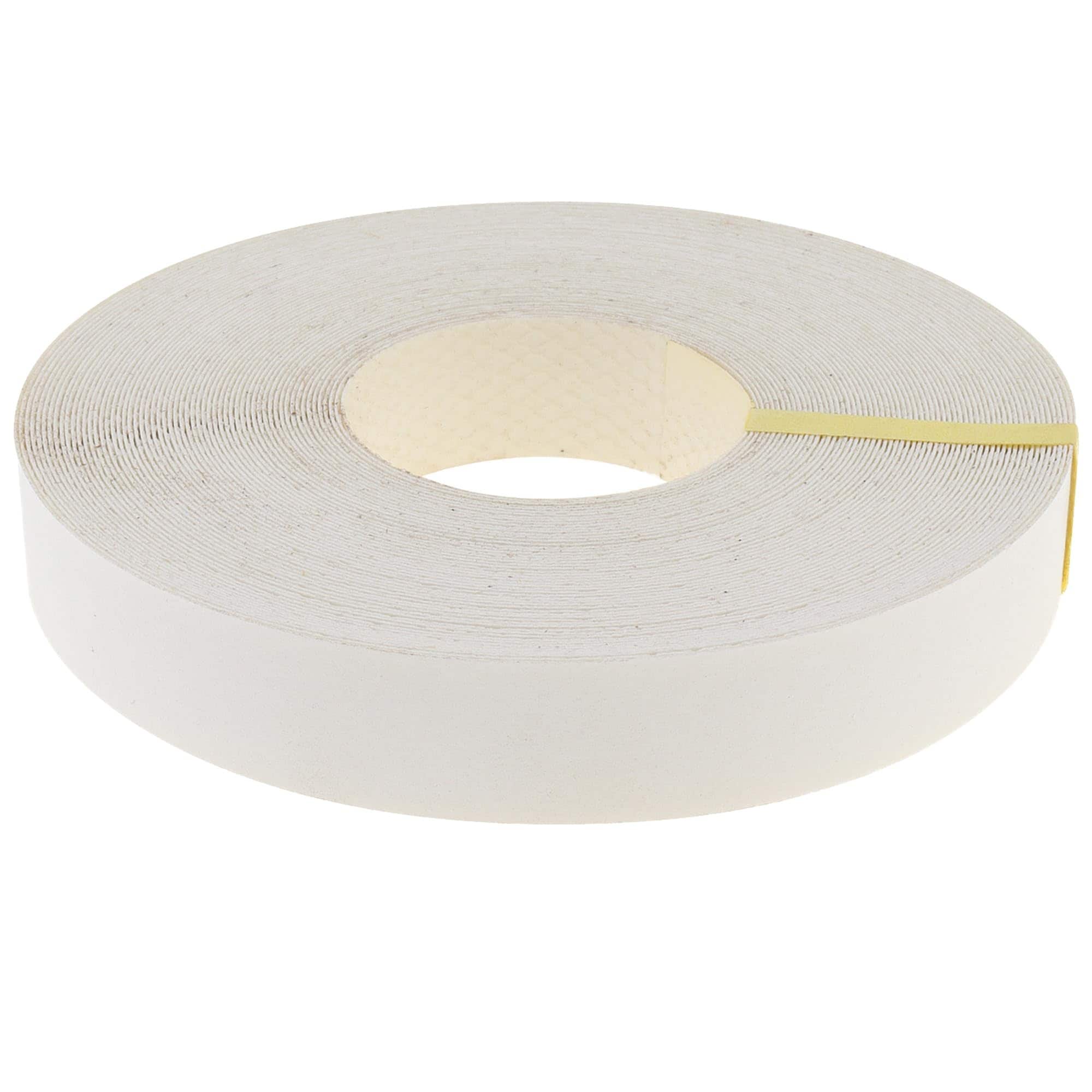 Etokfoks  White Melamine Edge Banding Roll Pre Glued Smooth Elastic Trim 3 4 in Width 50 ft Length 0 5 mm Thick For Wood Panels