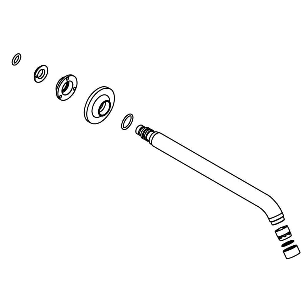 KOHLER 10.25-Inch Spout and Hardware Sub Assembly in Polished Chrome