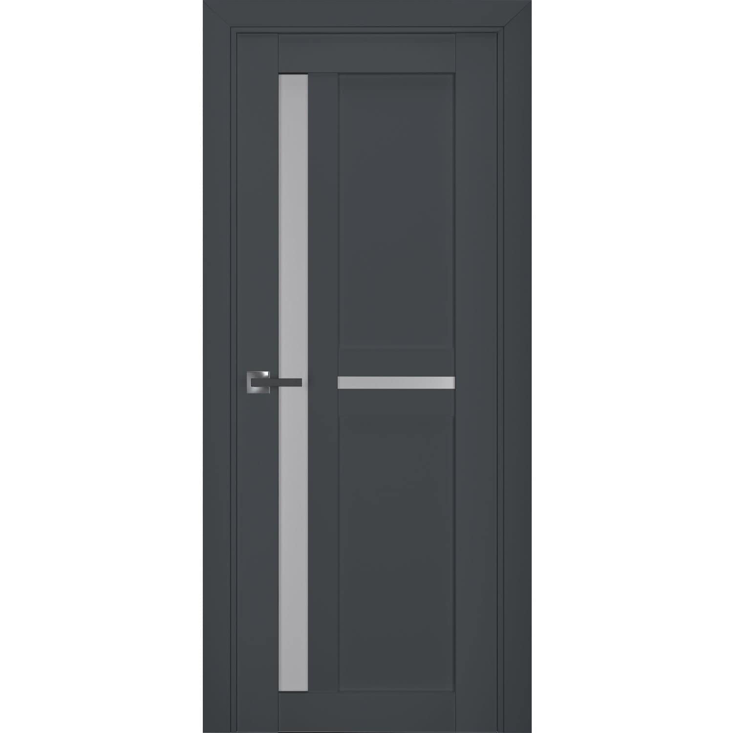 SARTODOORS Interior Prehung Solid Door Frosted Glass - Veregio 7288 Antracite -30 x 96 Right-Hand-Inswing #VER7288IPANT3096RHI