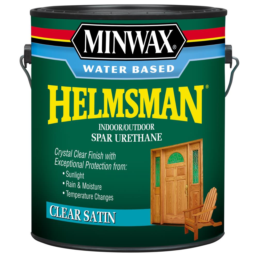 Minwax 710520000 Helmsman Clear Satin Water-based Interior/Exterior Varnish (1-Gallon)