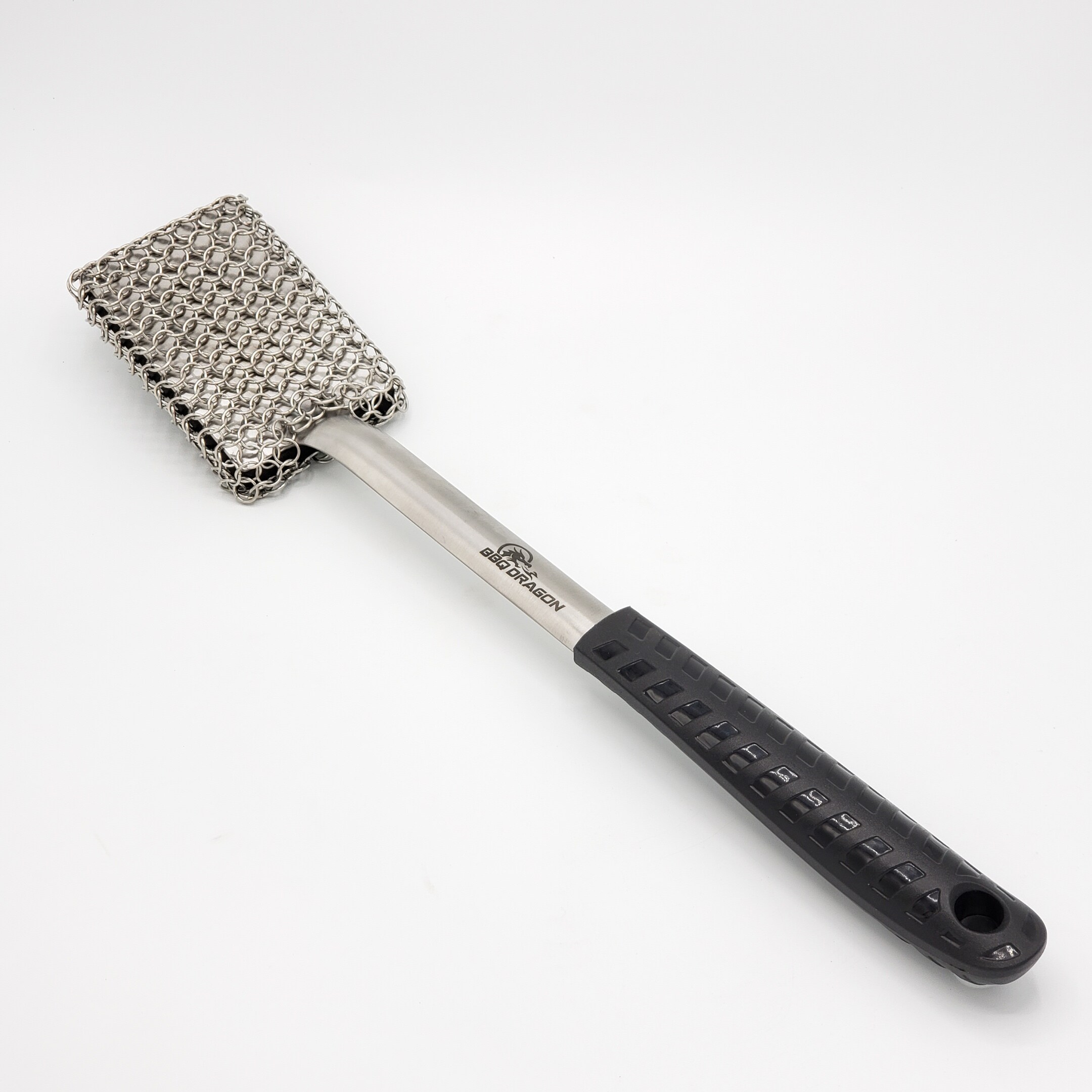 BBQ Dragon Rubber Handle Grill Brush - Stainless Steel Cleaning Head,  Dishwasher Safe, Cleans Without Scratching - Ideal for Ceramic Grates,  Porcelain, Cast Iron in the Grill Brushes & Cleaning Blocks department