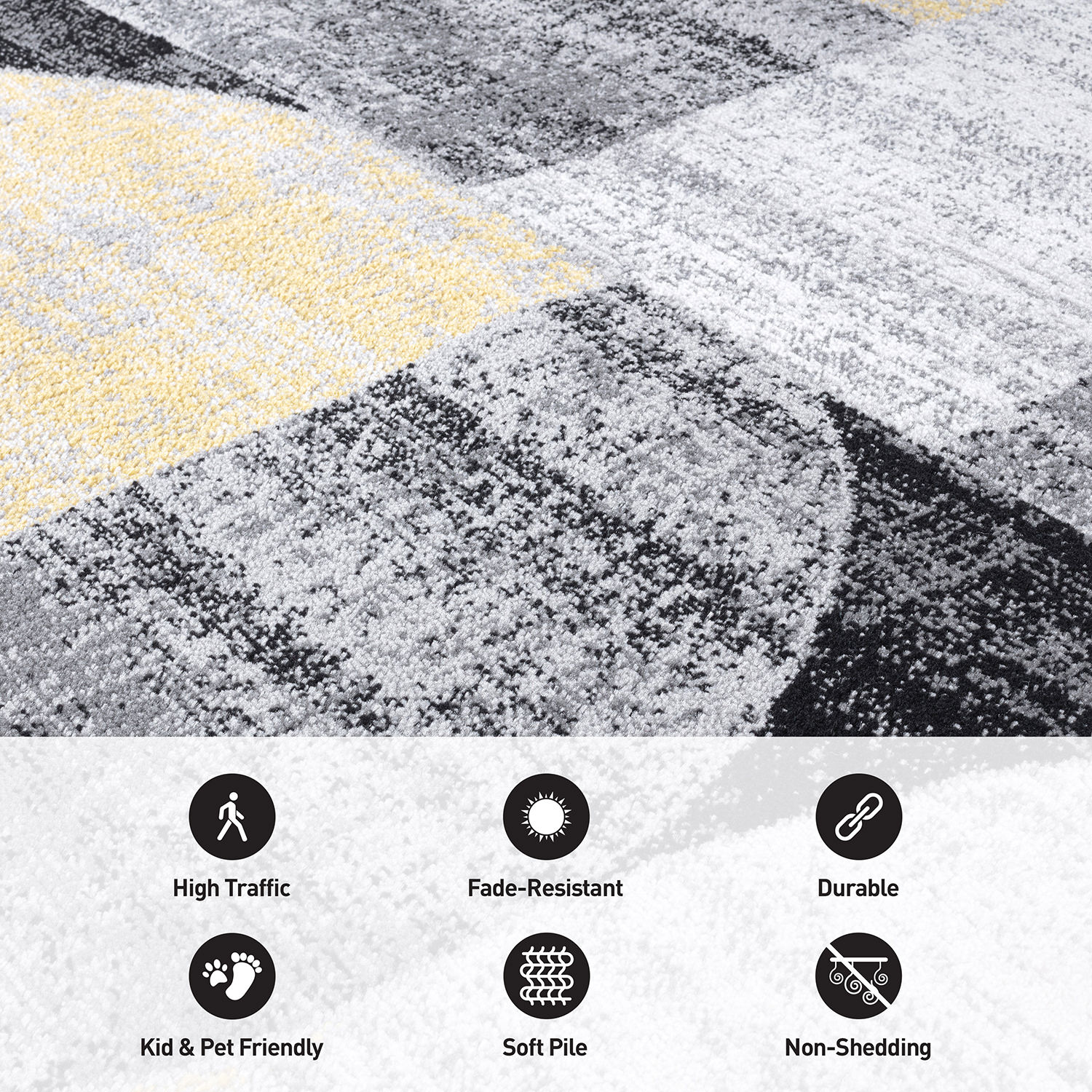 World Rug Gallery WR34YELLOW2X7 rugs - View #3