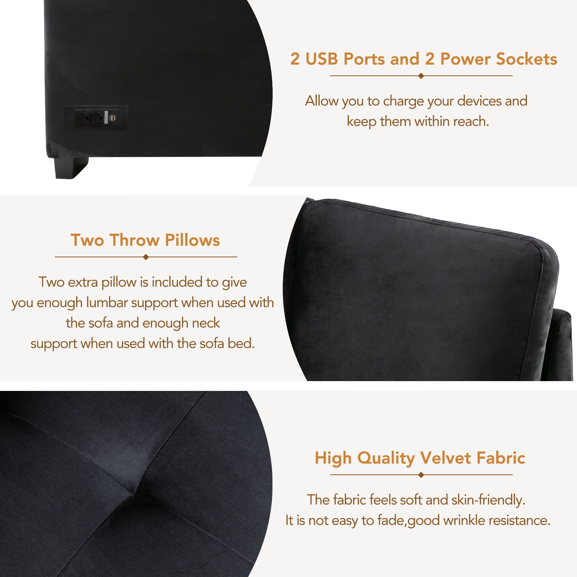 ModernLuxe L-SG000250AAB Sofas-Loveseats - View #7