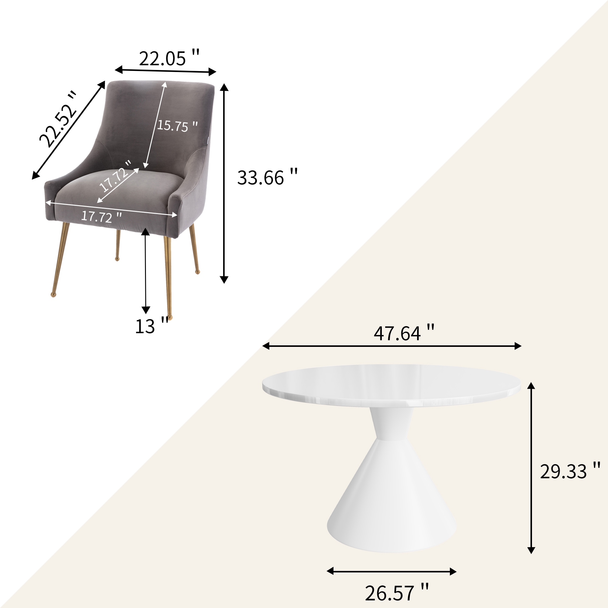 Clihome CL-RBT2-BWH700GY Dining-Sets - View #5