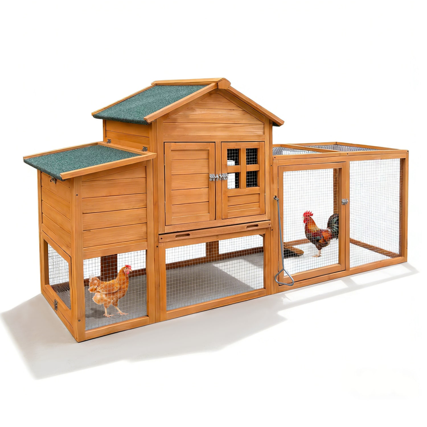 Lirago 0 Inch Wide Weatherproof Outdoor Wooden Chicken Coop With Nest ...