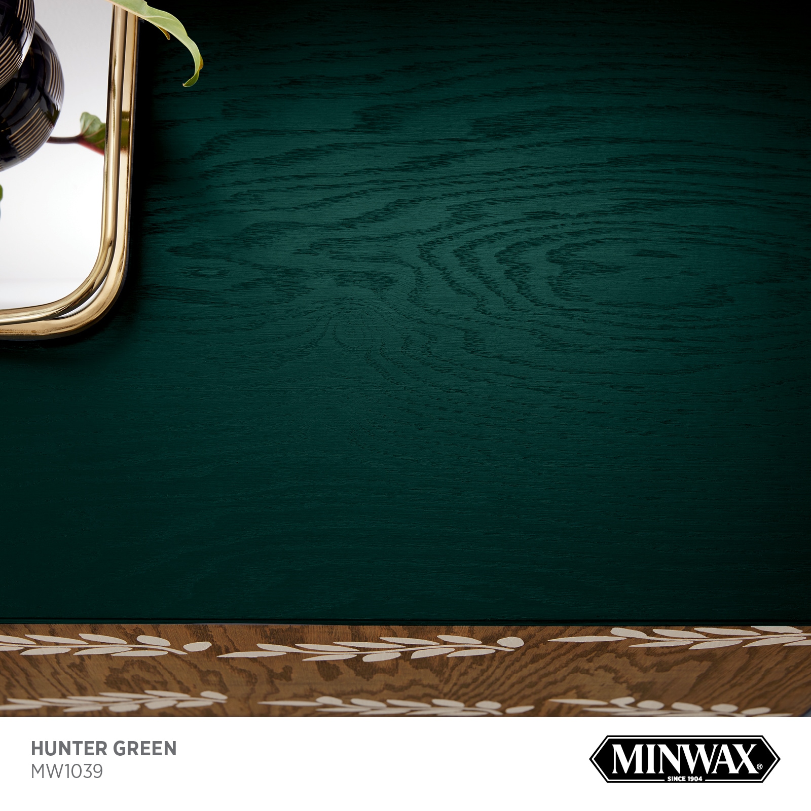 Minwax Wood Finish Water-Based Hunter Green Mw1039 Solid Interior