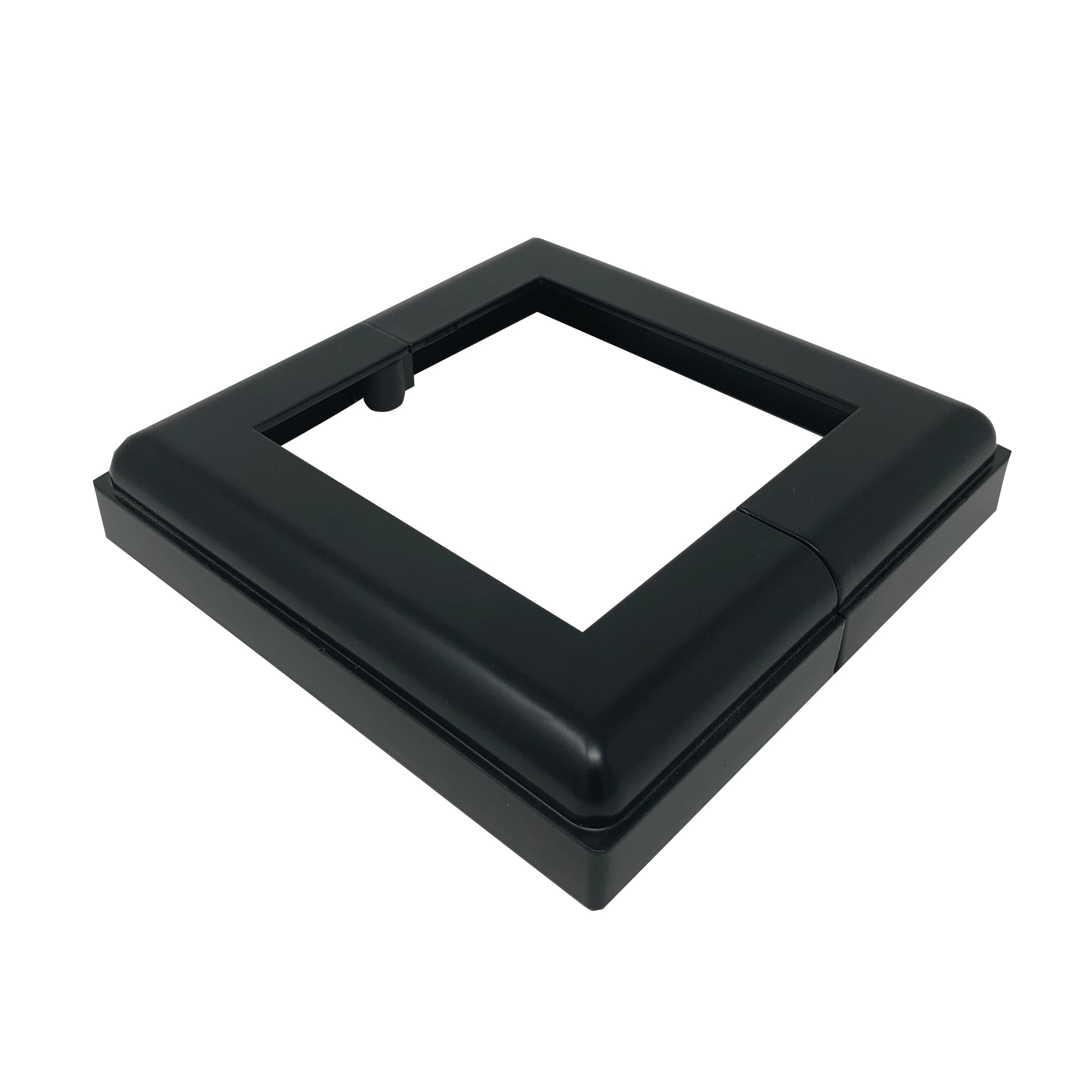 Nuvo Iron 4 in. x 4 in. Black Aluminum Post Base Cover