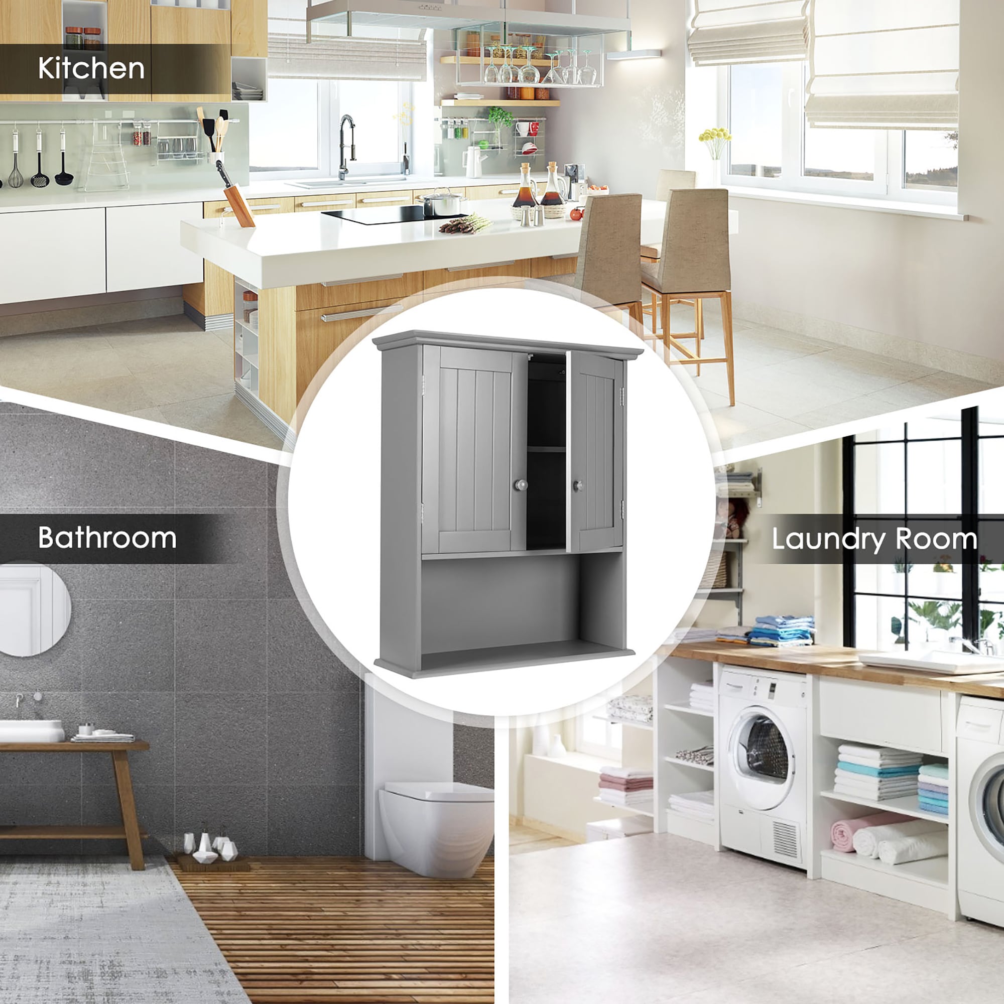 Goplus LWS00370 Bathroom-Wall-Cabinets - View #3