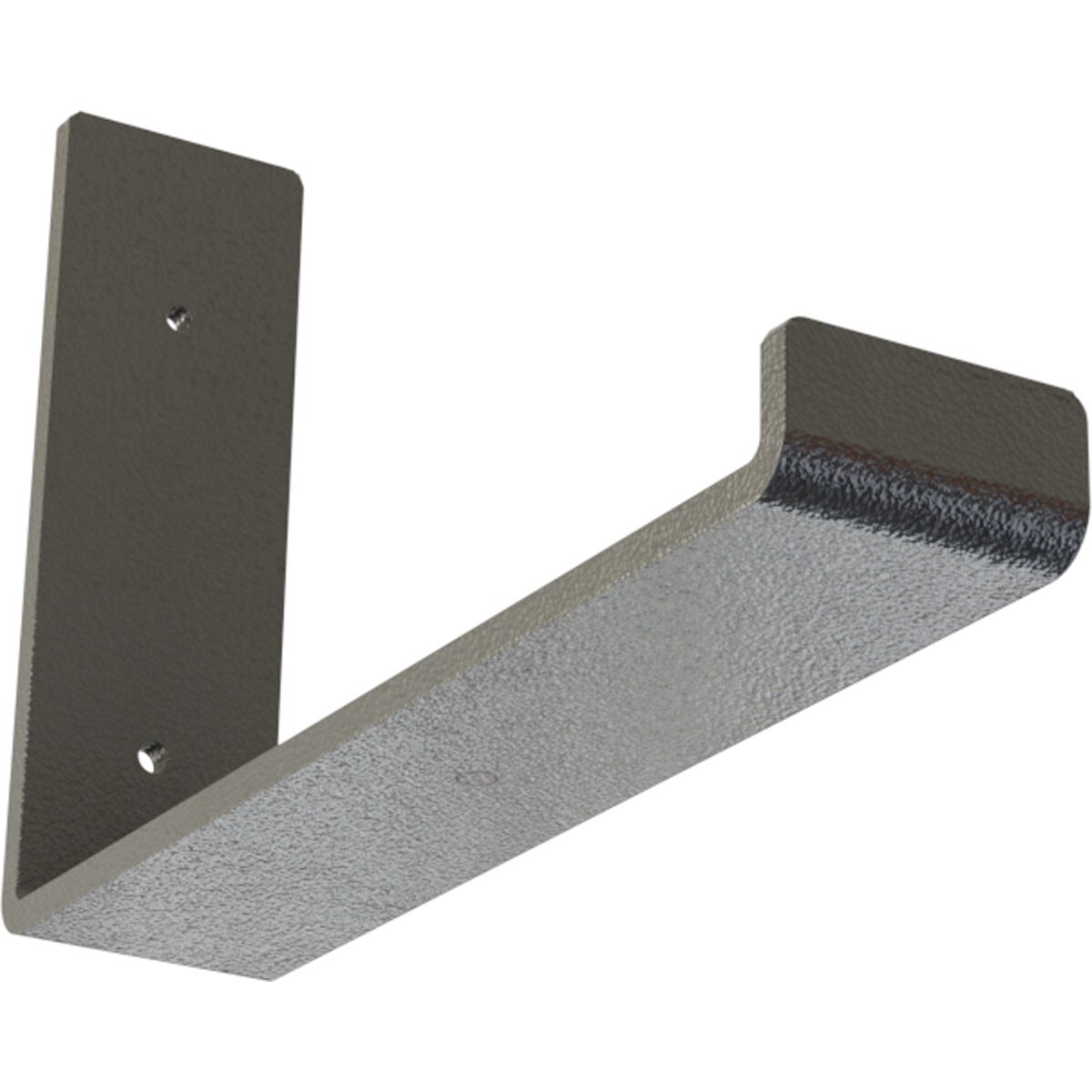 Ekena Millwork BKTM02X10X06HSHGY Steel Hanging Shelf 10-in x 2-in x 6.5-in Gray Steel Countertop support bracket