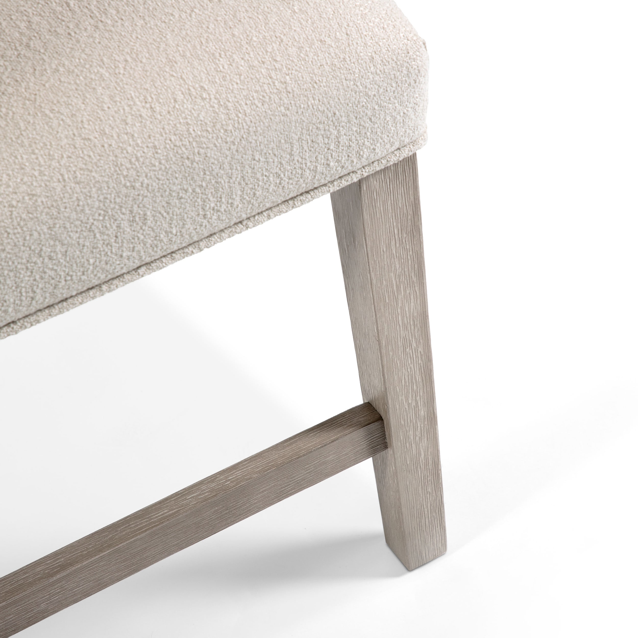 Natural Beige Upholstered Wood Side Chair Set