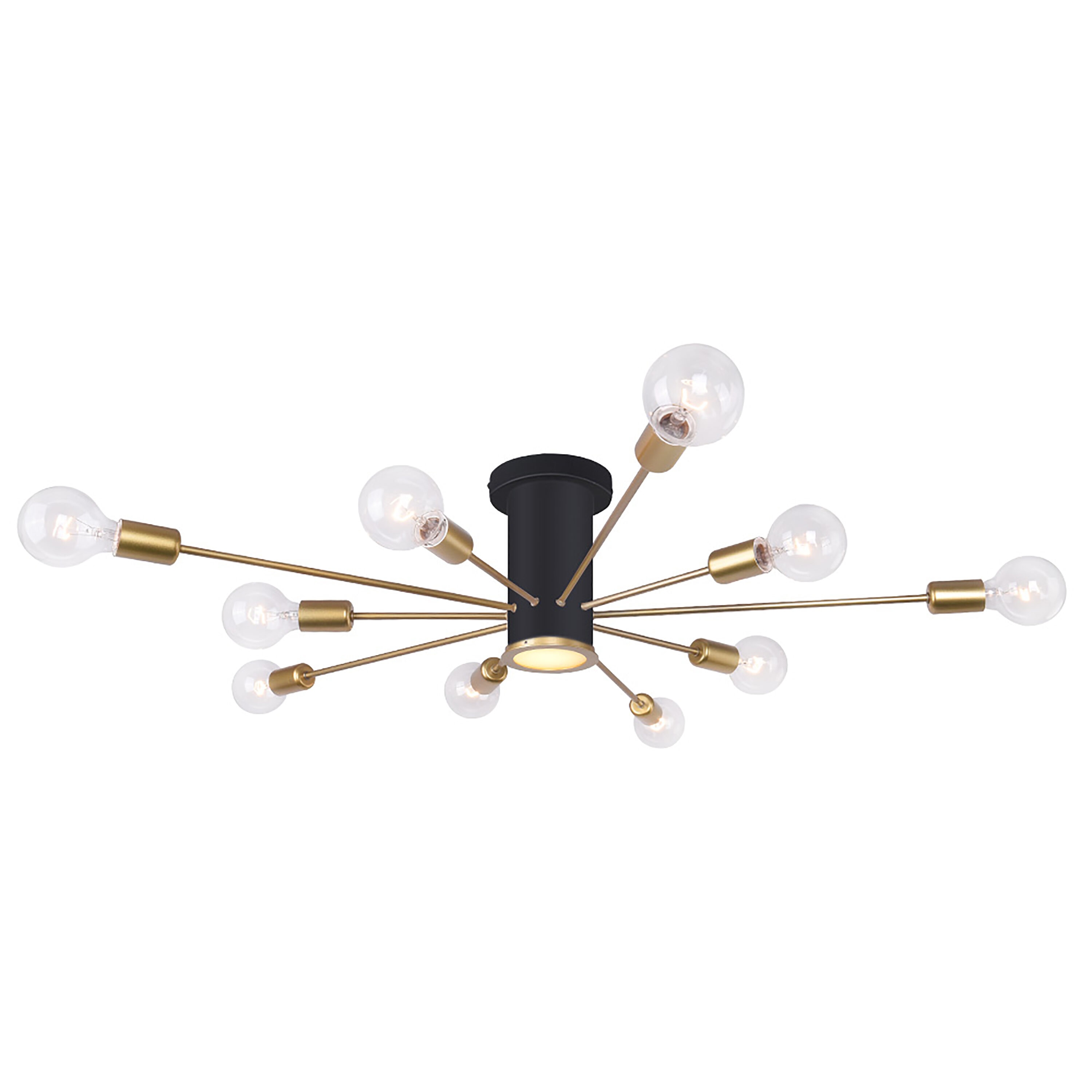 Zicbol PD1007441 Cedernut 11 -Light 40-in Gold Semi Flush Mount Light