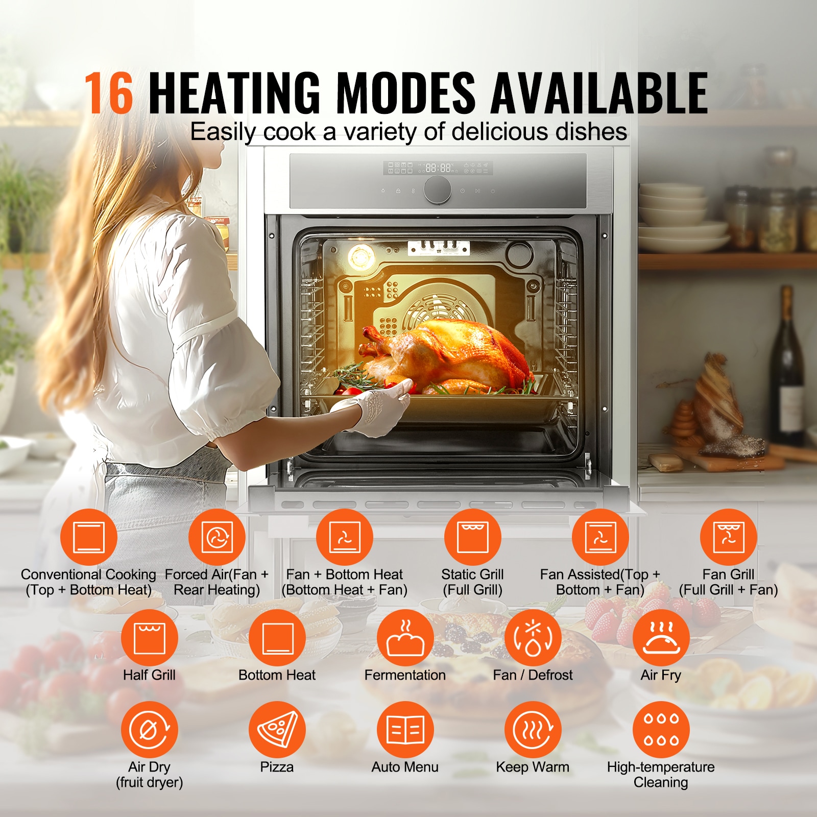 VEVOR QRSDKXSXK315FV8IDV7 Swall-Elec-Oven - View #4