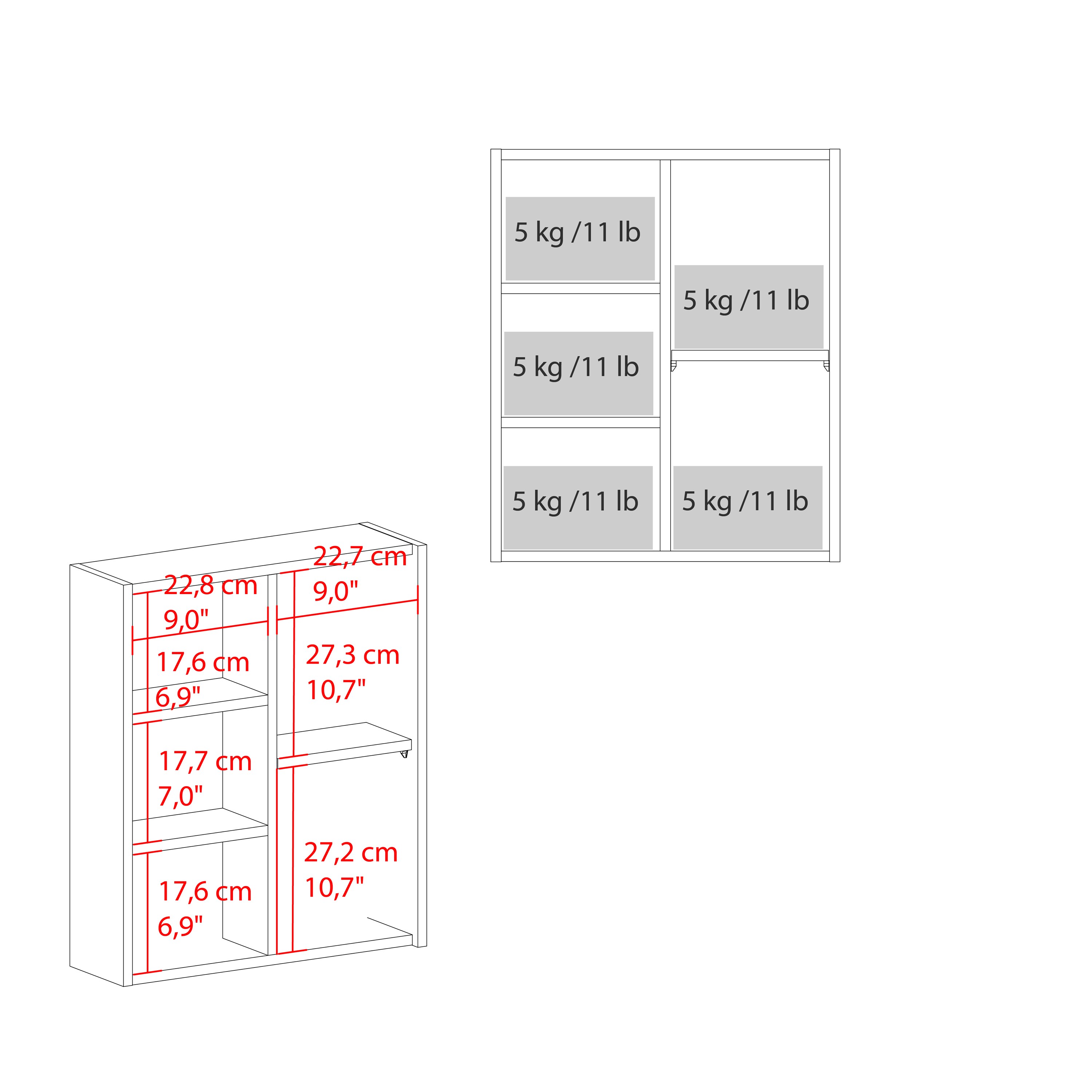 WELLFOR GIS128P301385 Bathroom-Wall-Cabinets - View #5
