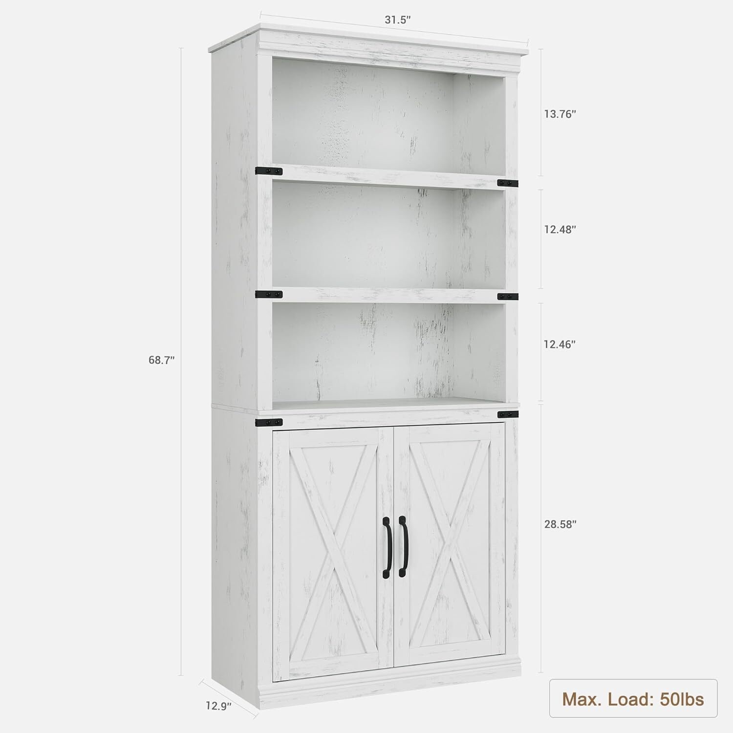 WhizMax XSN-PHO-15731-WH80 bookcases - View #2