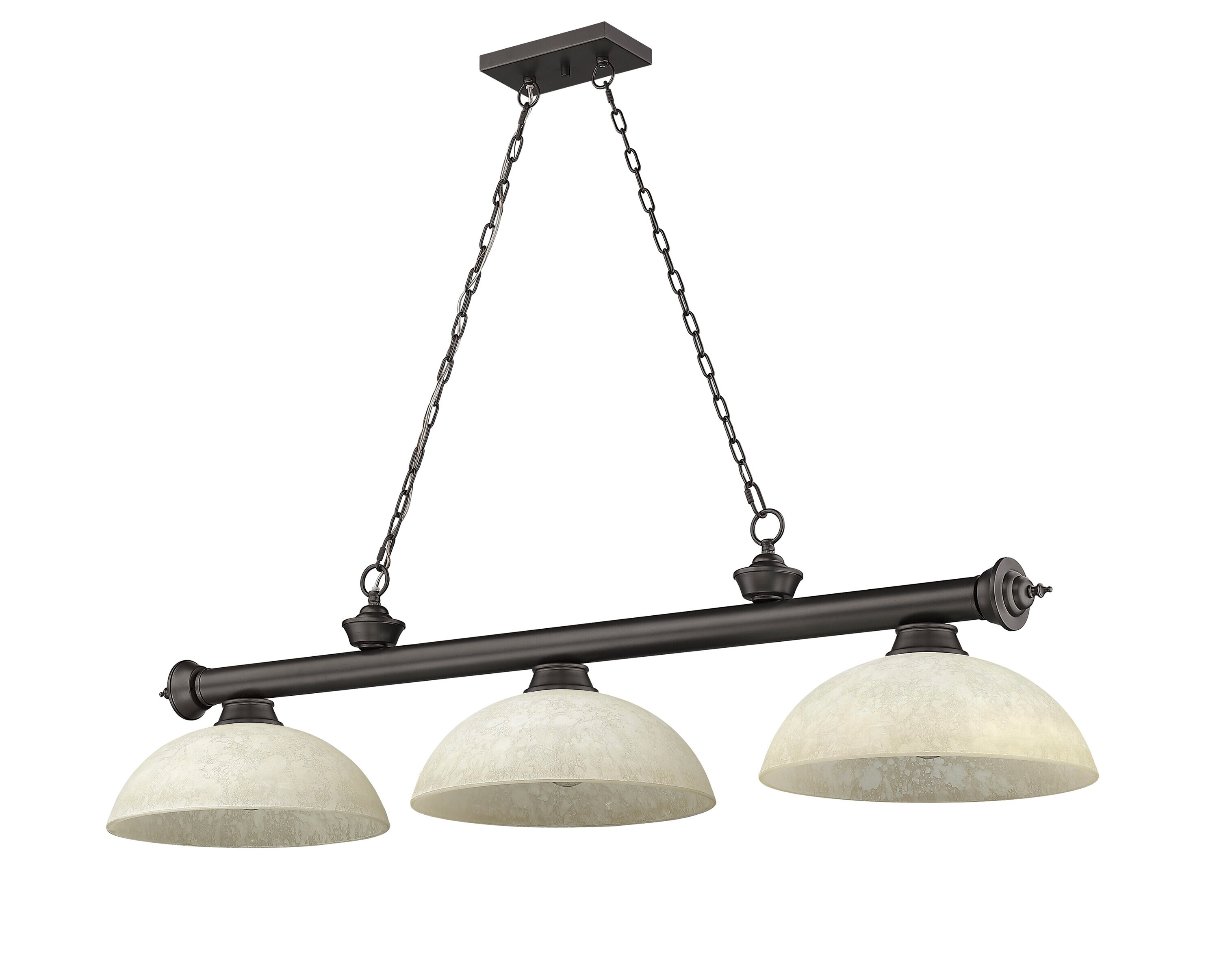 Z-Lite 2306-3BRZ-DGM14 Pool-Table-Lighting - View #5