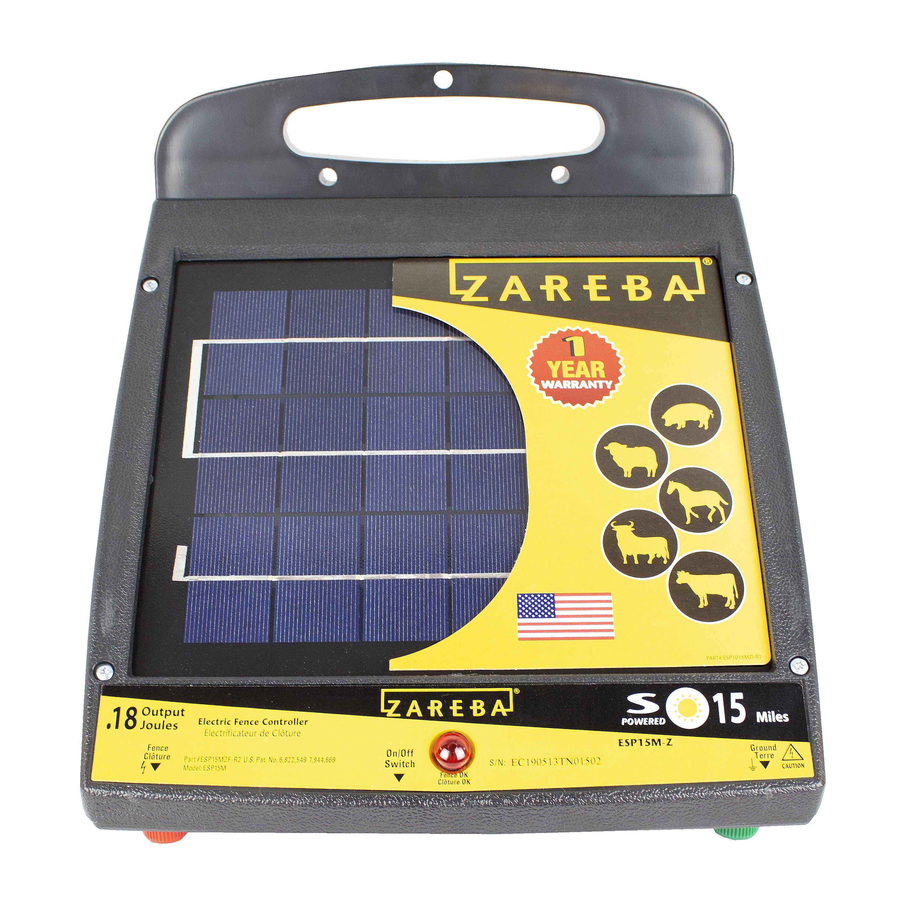 Zareba Systems 15-Mile Solar Electric Fence Charger In The Electric ...