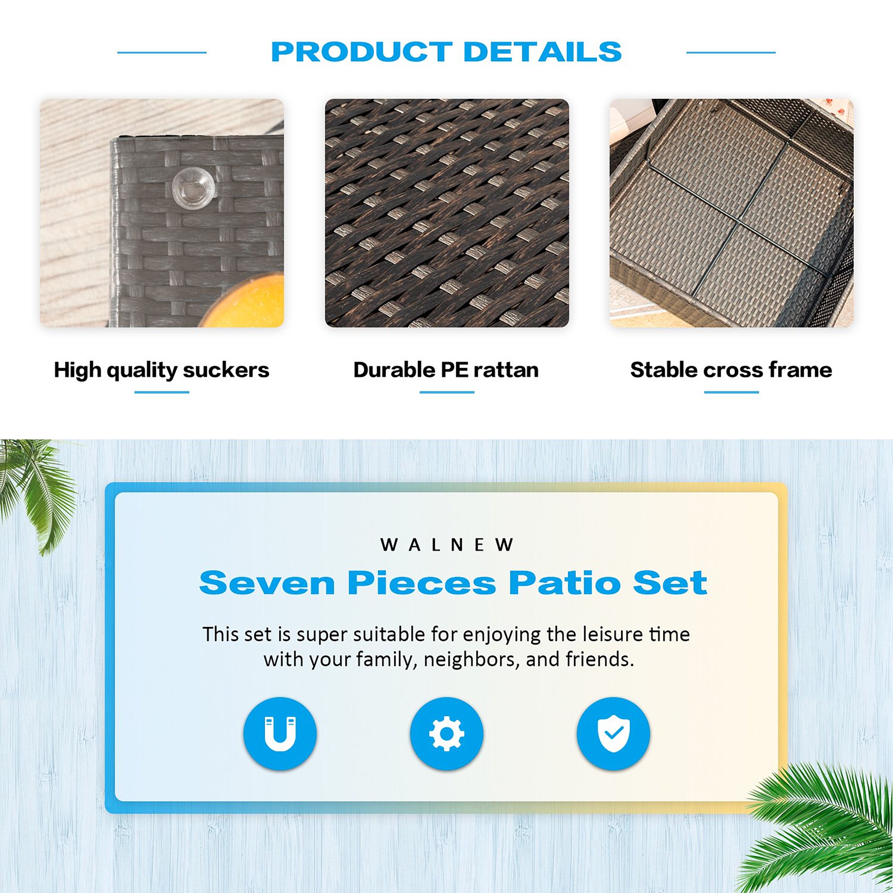 Vineego LS-TBSF2CS4AS1TT03 Patio-Conversation-Sets - View #3