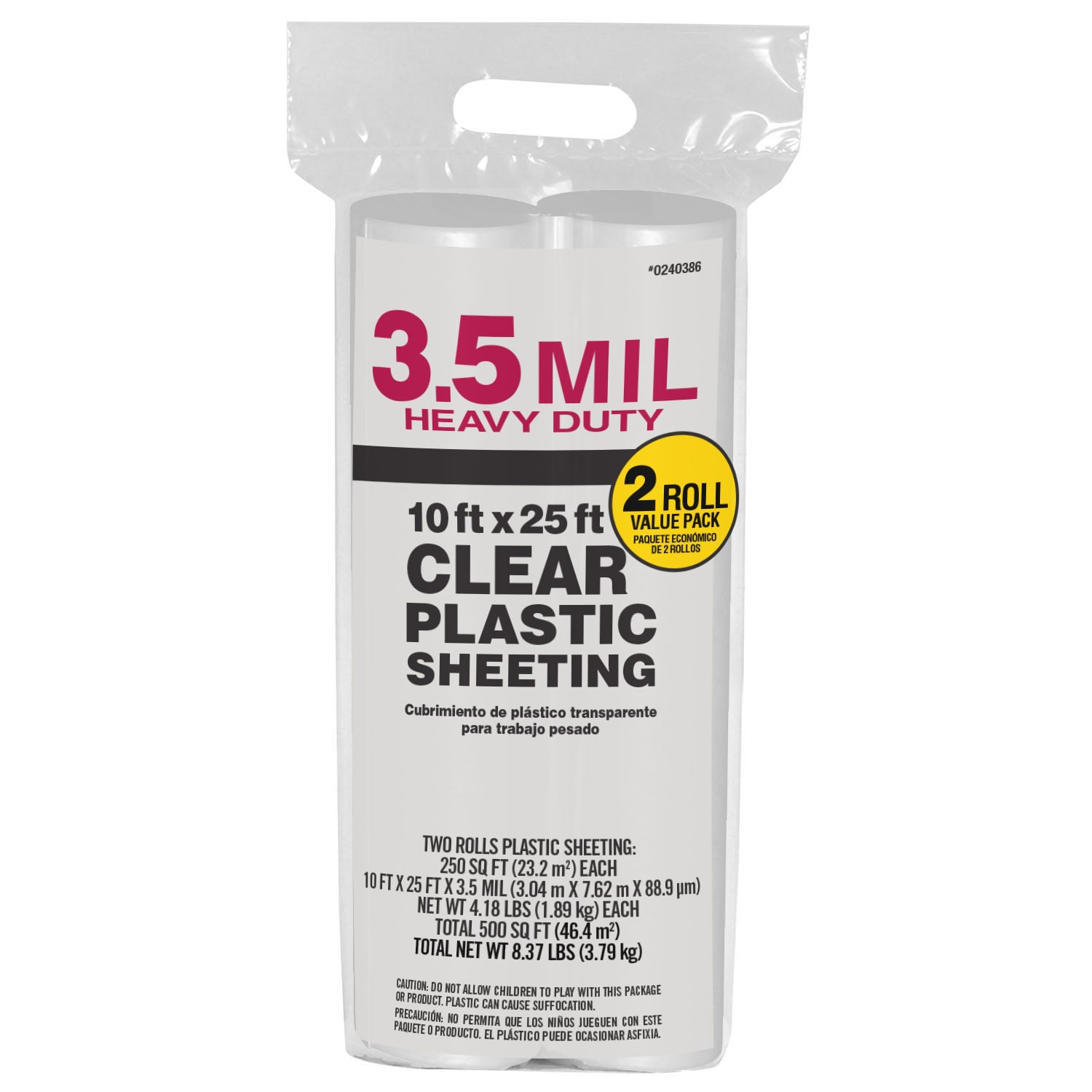 2-ft x 200-ft Clear 2.5-mil Construction Film (Medium-duty (2-3 Mil) in the  Plastic Sheeting & Film department at