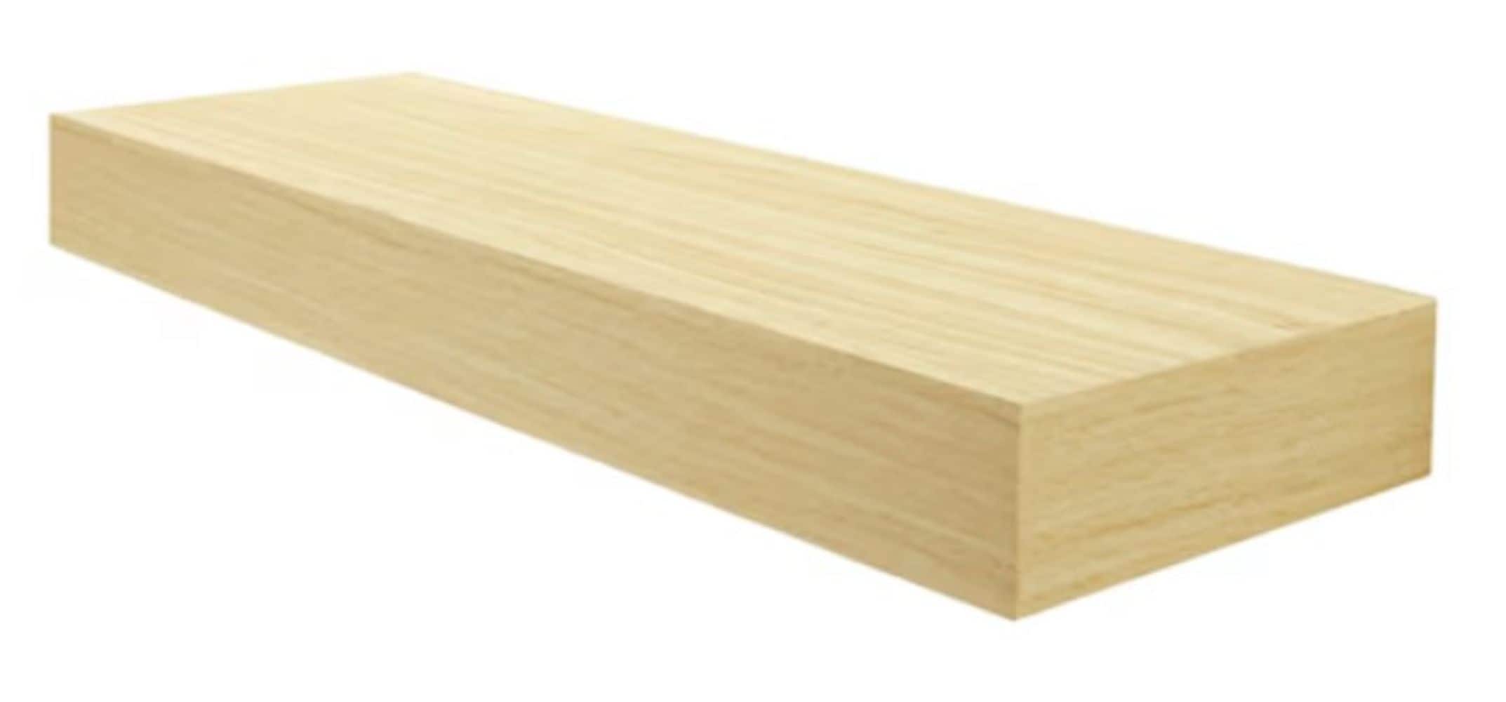 allen + roth LOWE24WMS-N 23.63-in L x 7.87-in D x 2.3-in H Light Wood Particleboard Rectangular Floating shelf