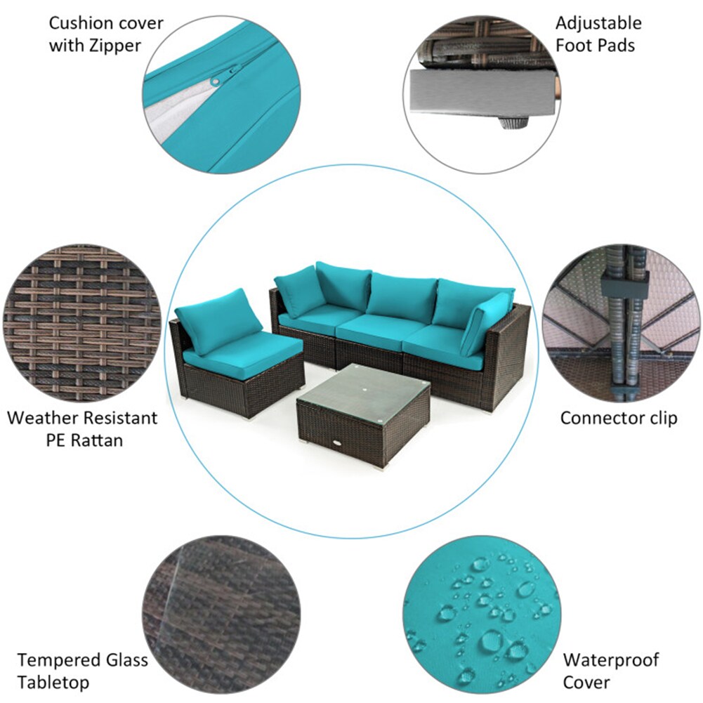 Poinic CWJ68691BTU-X Patio-Sofas-Daybeds - View #5