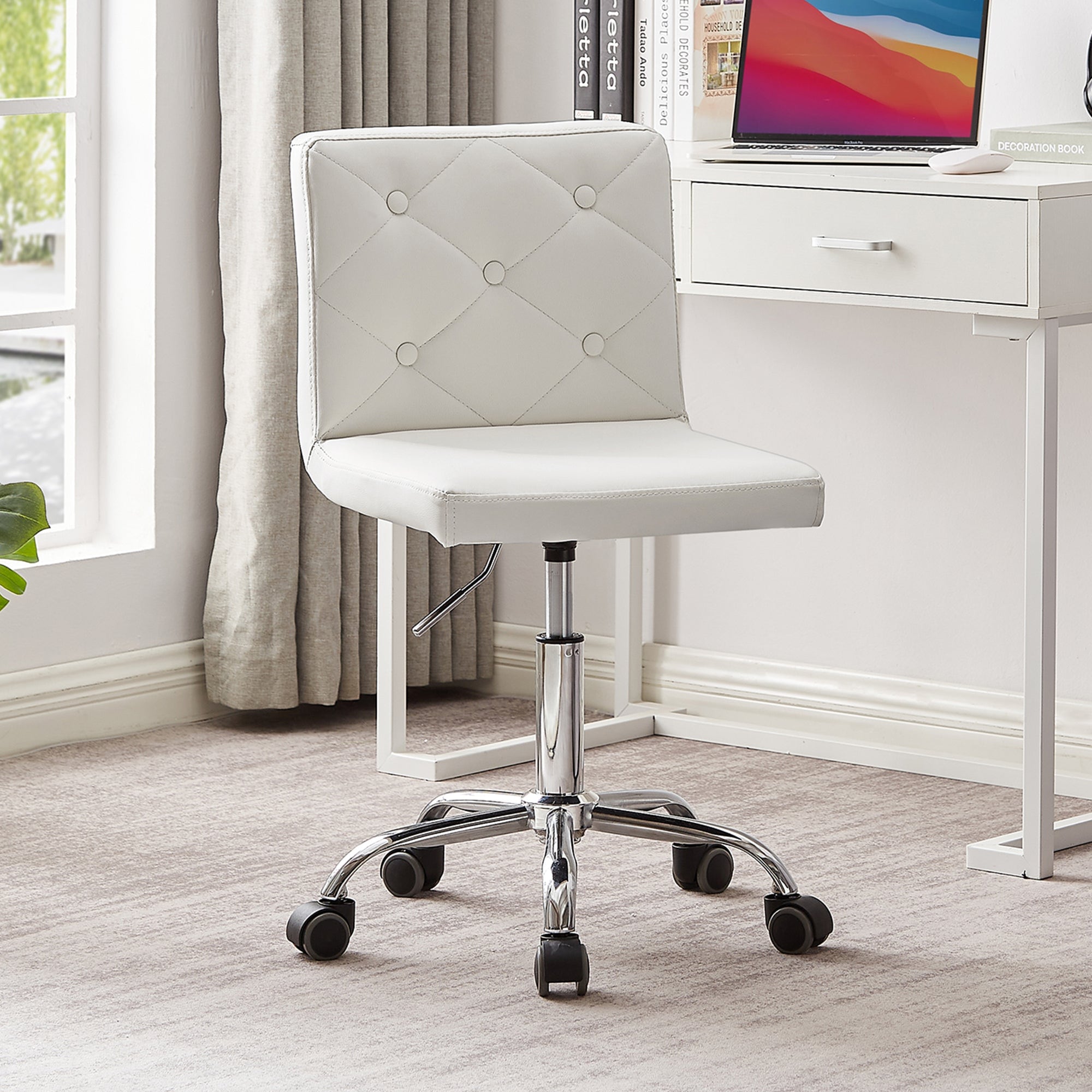 Vecelo LOE-OC05-WHT Office-Chairs - View #2