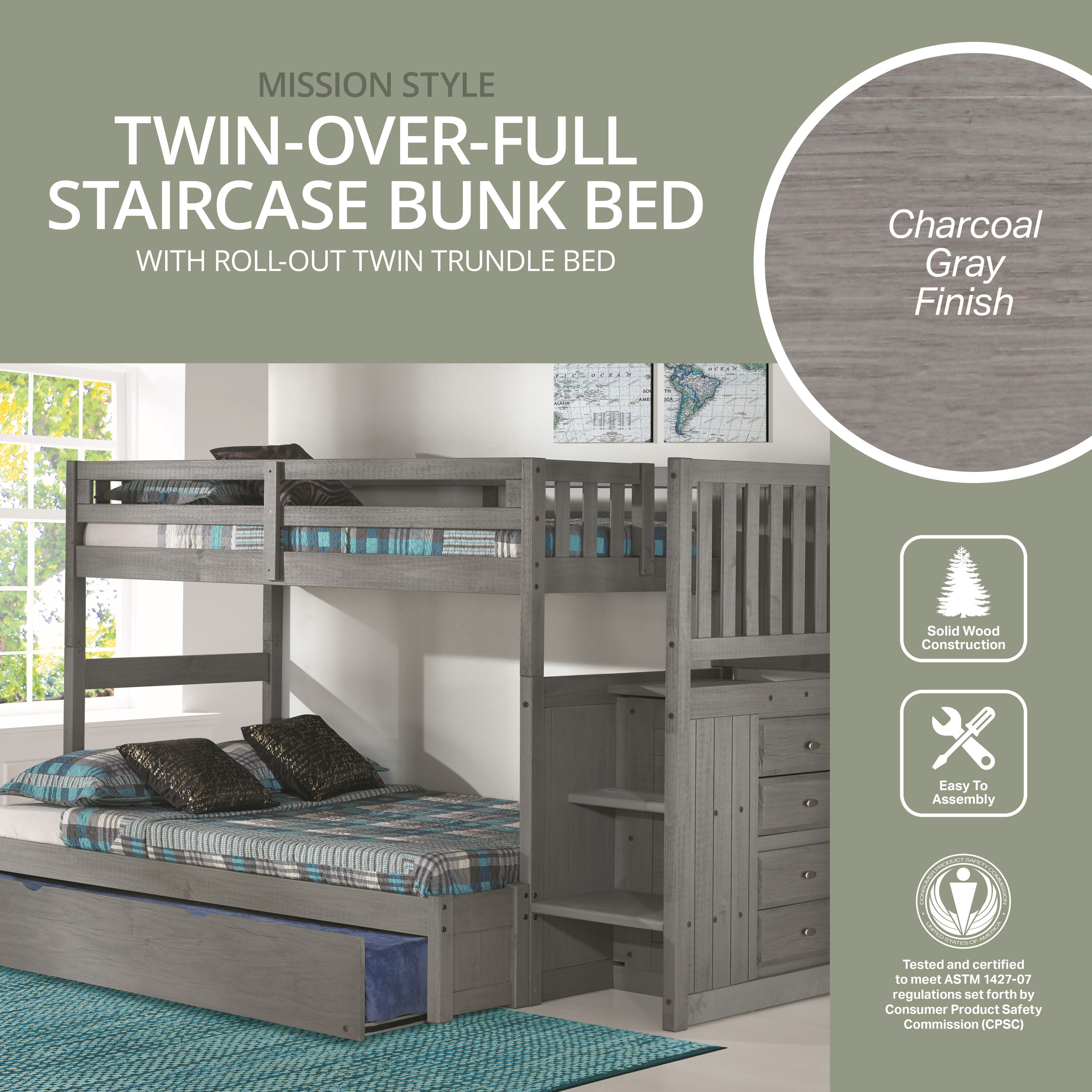 A Furniture Classics 83217TFTRU-22 Bunk-Beds - View #5