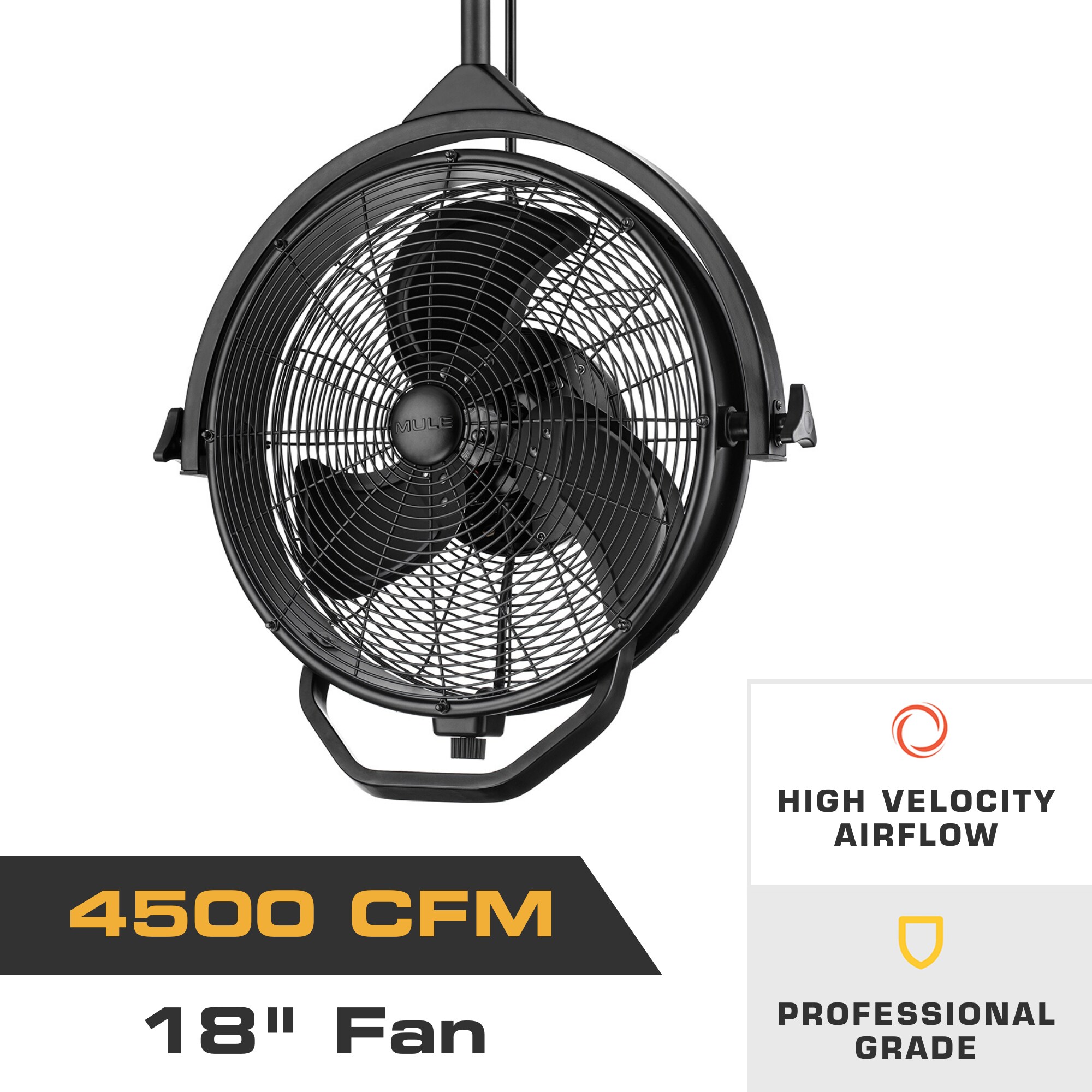 18-in Matte black Indoor/Outdoor Cage Ceiling Fan (3-Blade) | - MULE 52008-26