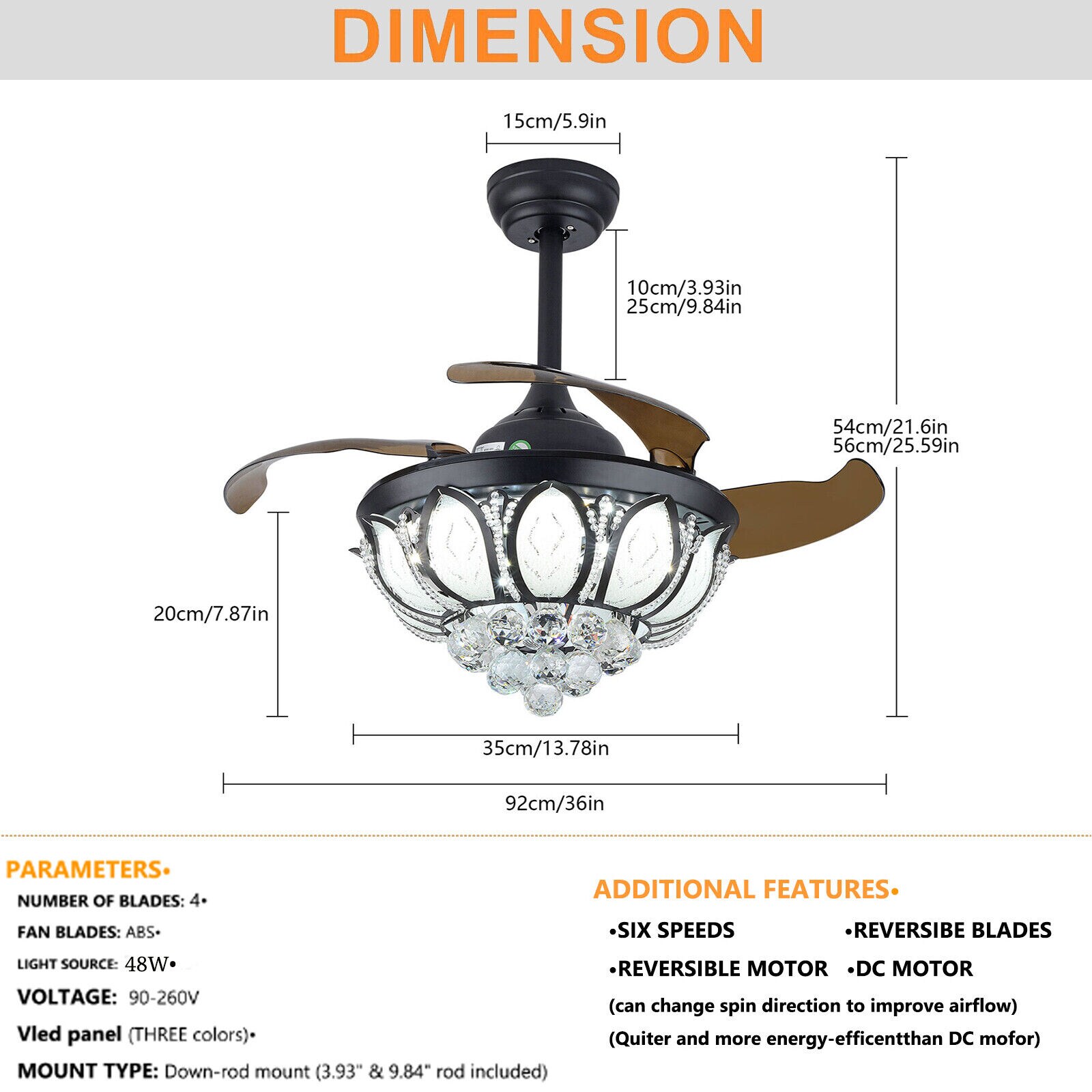 Oukaning JZUCOD-01380099 Ceiling-Fans - View #4