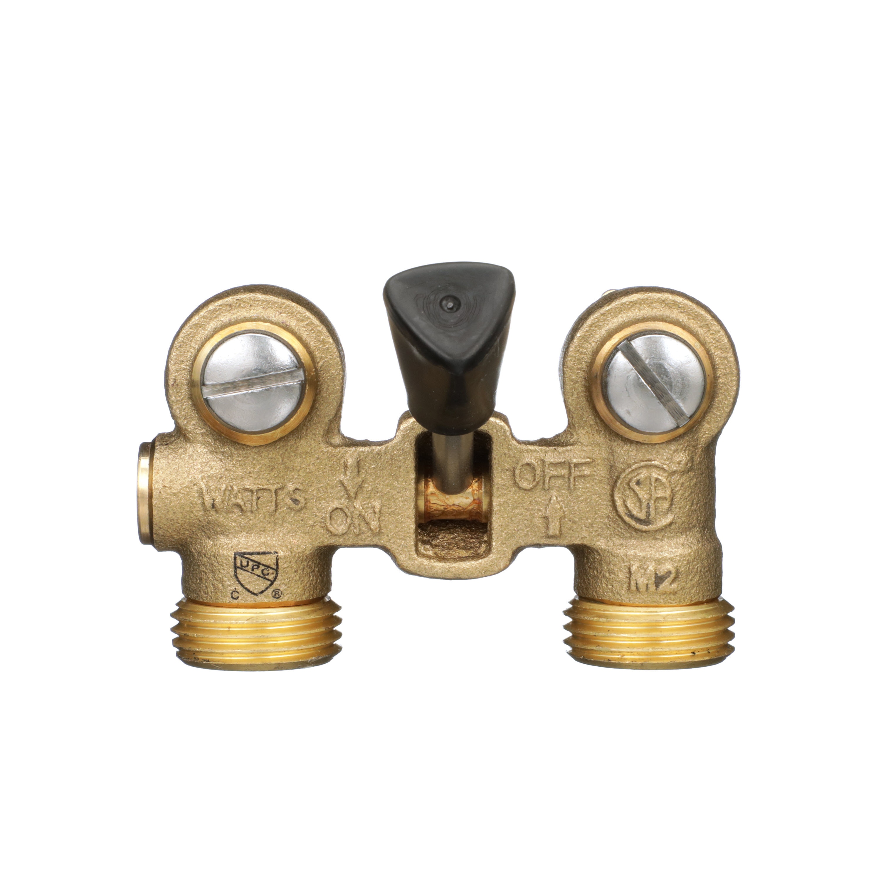 Watts 1/2 2T-M2 MNPT x MNPT Brass Push/Pull Stop Washing machine valve