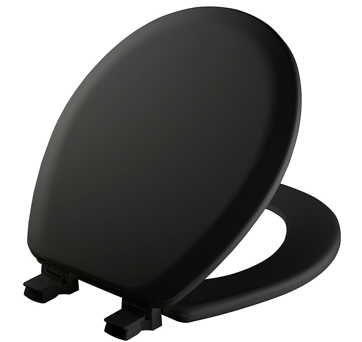 Mayfair - Cameron Black Wood Round Toilet Seat Quick-Release Heavy Duty Made in USA