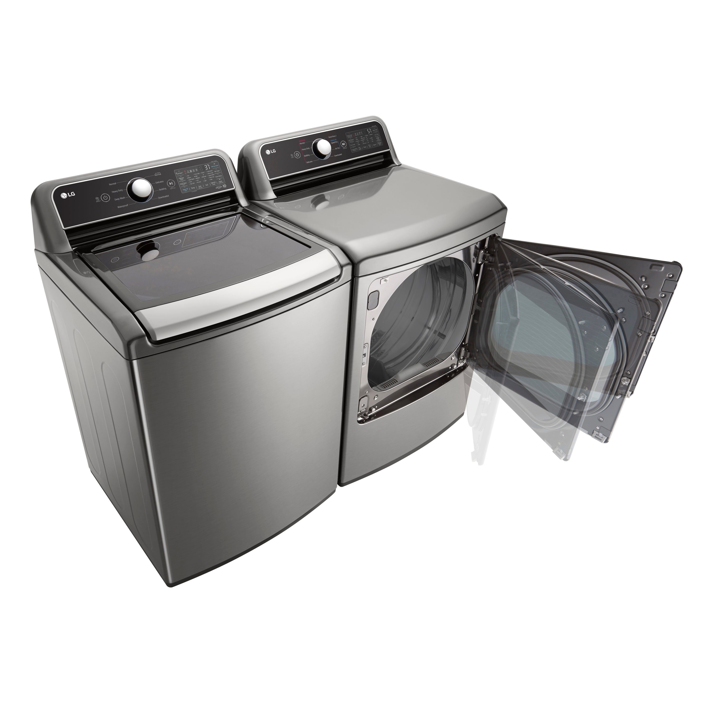 WT7405CW by LG - 5.3 cu.ft. Mega Capacity Smart wi-fi Enabled Top Load  Washer with 4-Way™ Agitator & TurboWash3D™ Technology