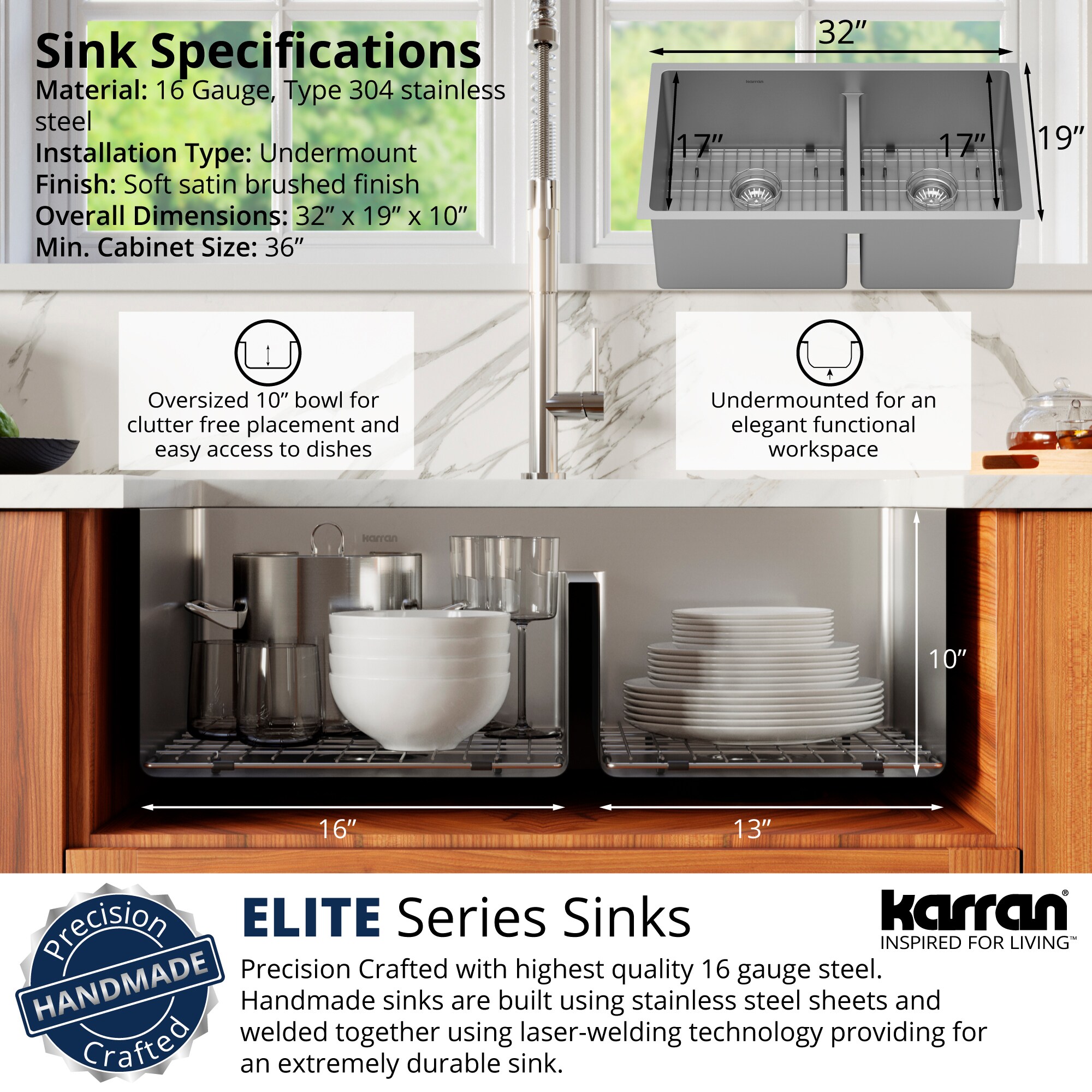 Karran EL-77-PK1 Kitchen-Sinks - View #4