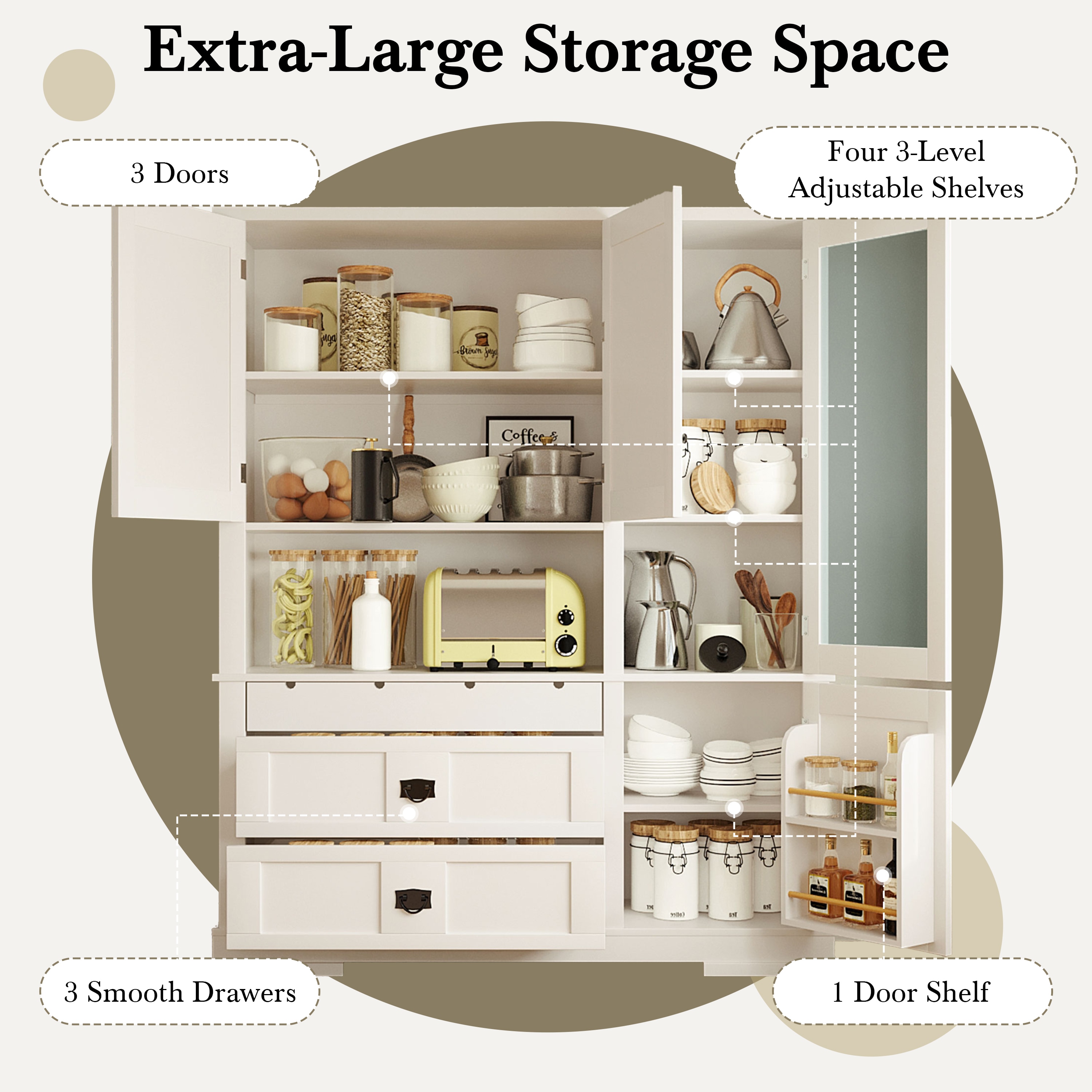 ModernLuxe L3P-SP000093AAK Dining-Kitchen-Storarge - View #2