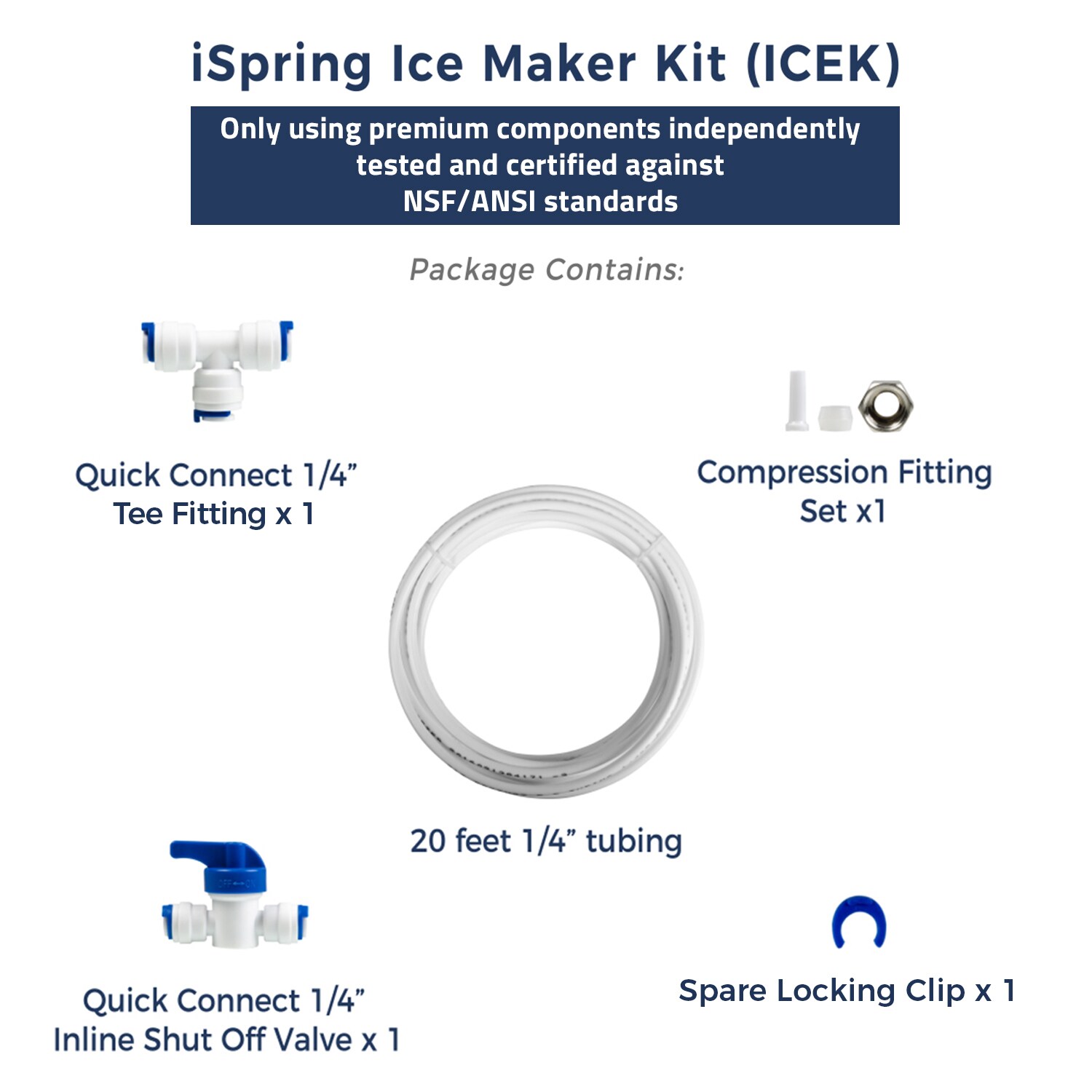 PureSec IMK01 Ice Maker Water Line Kit 3/8&1/4 Fridge Water Line  Connection DIY Kit for Connecting Reverse Osmosis Water Filtration System  to Refrigerator/Ice Maker - Yahoo Shopping
