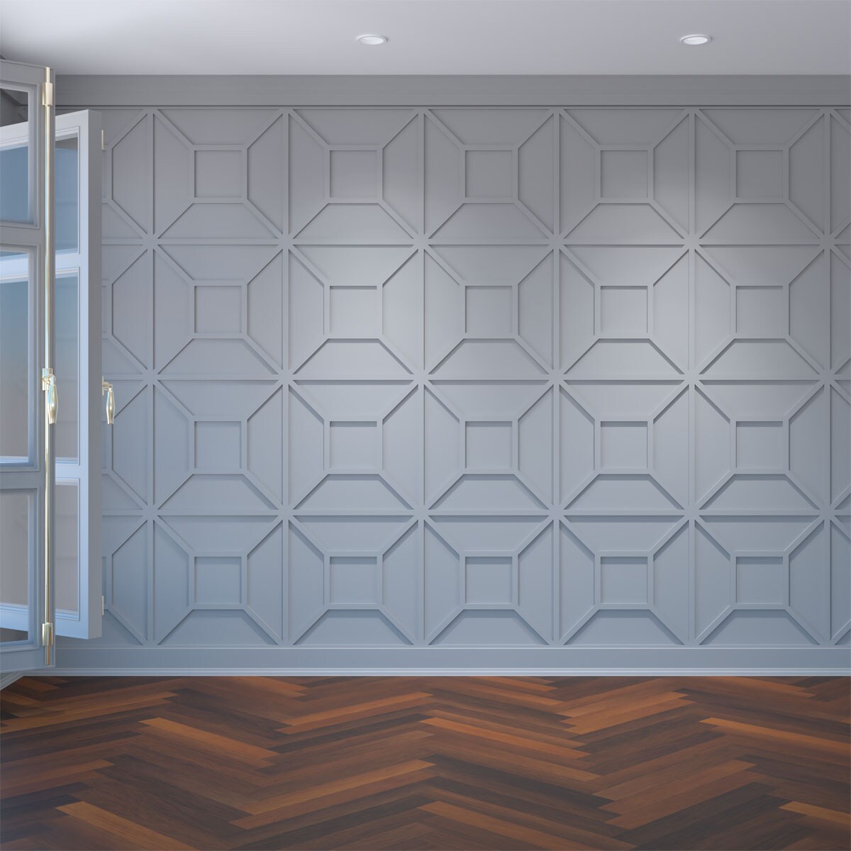 Ekena Millwork WALP24X24MAR 23-3/8-in x 23-3/8-in Smooth Paintable/Stainable White PVC Fretwork Wall Panel ( 3.79 )