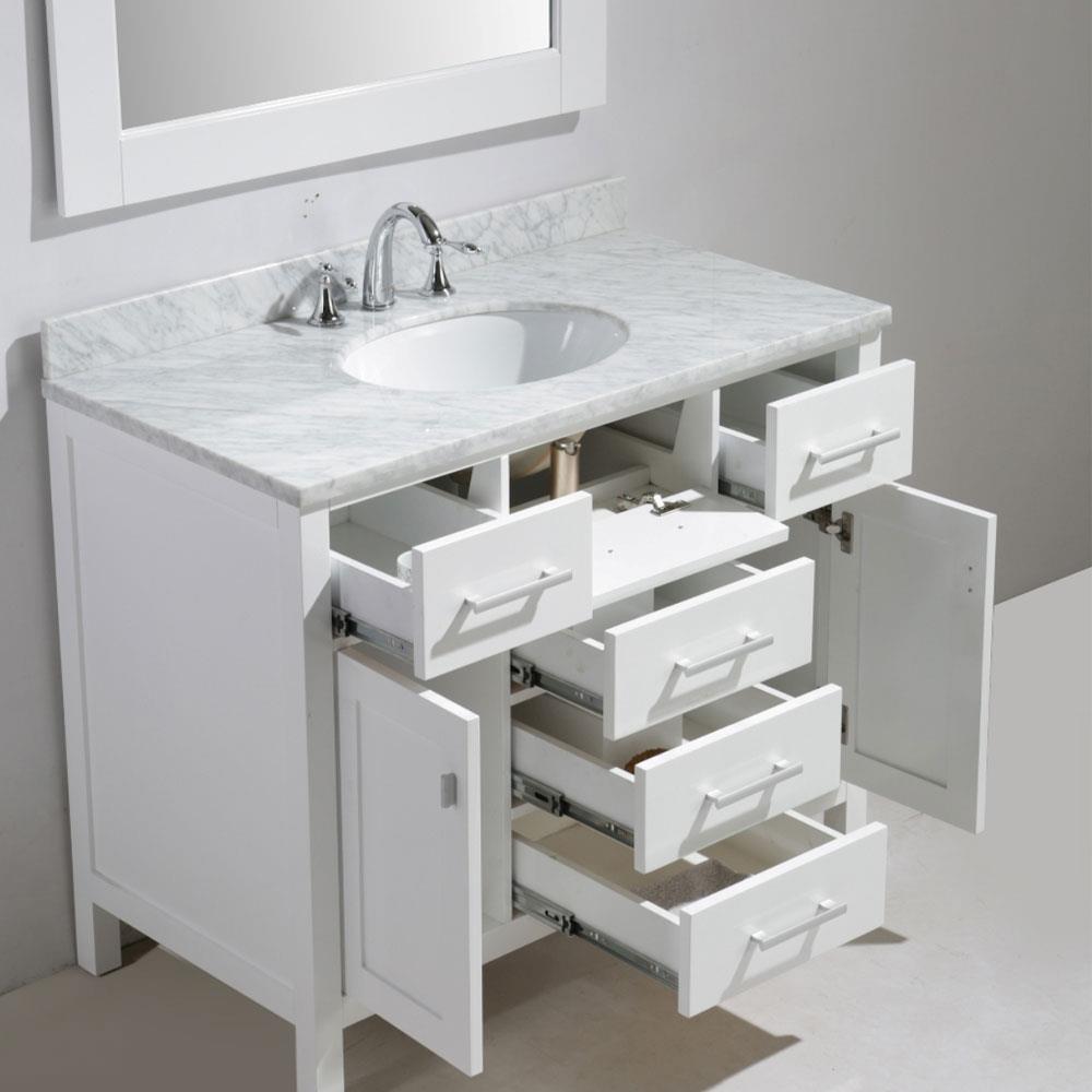 Design Element London 42-in White Undermount Single Sink Bathroom ...