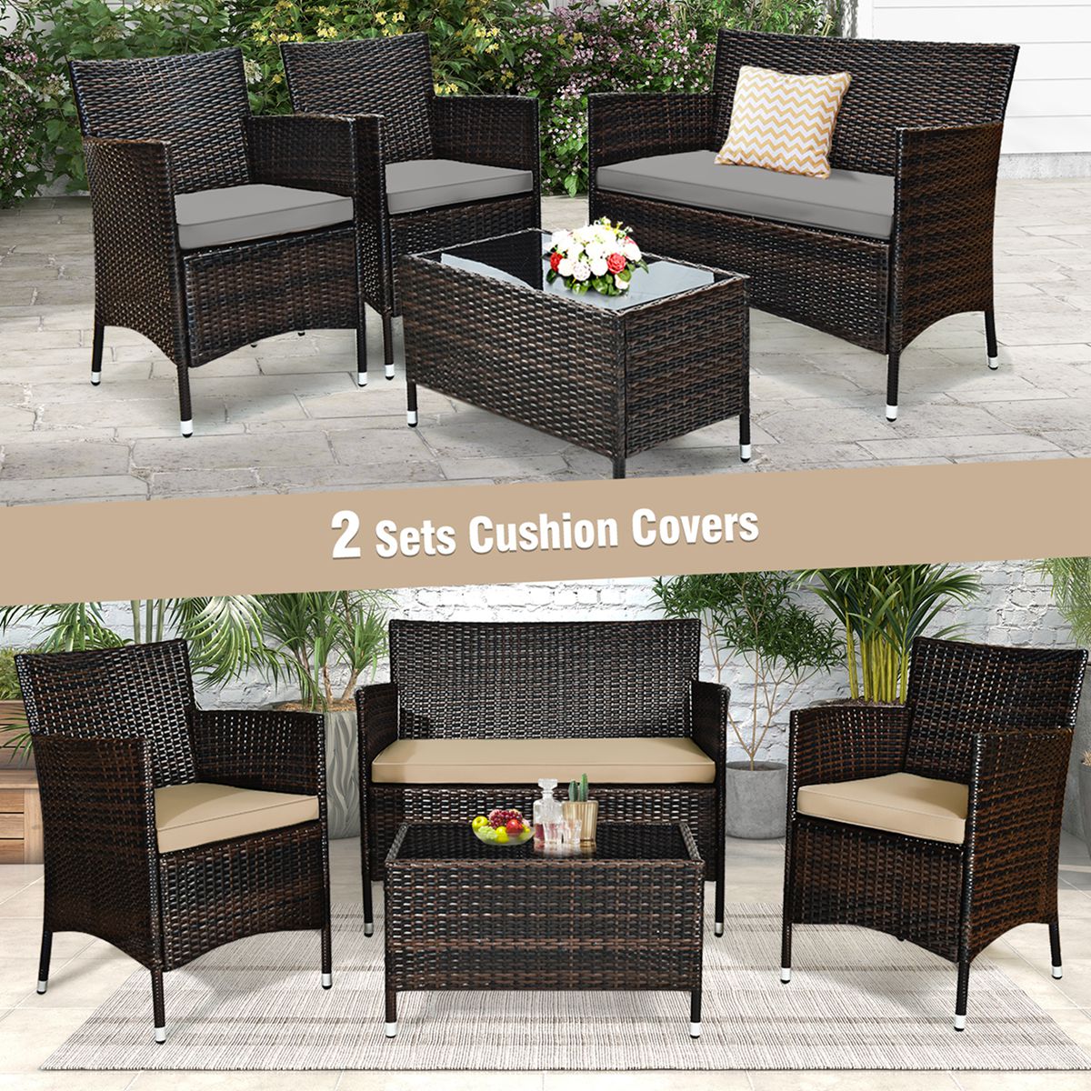 Costway HW67772BG Patio-Conversation-Sets - View #4