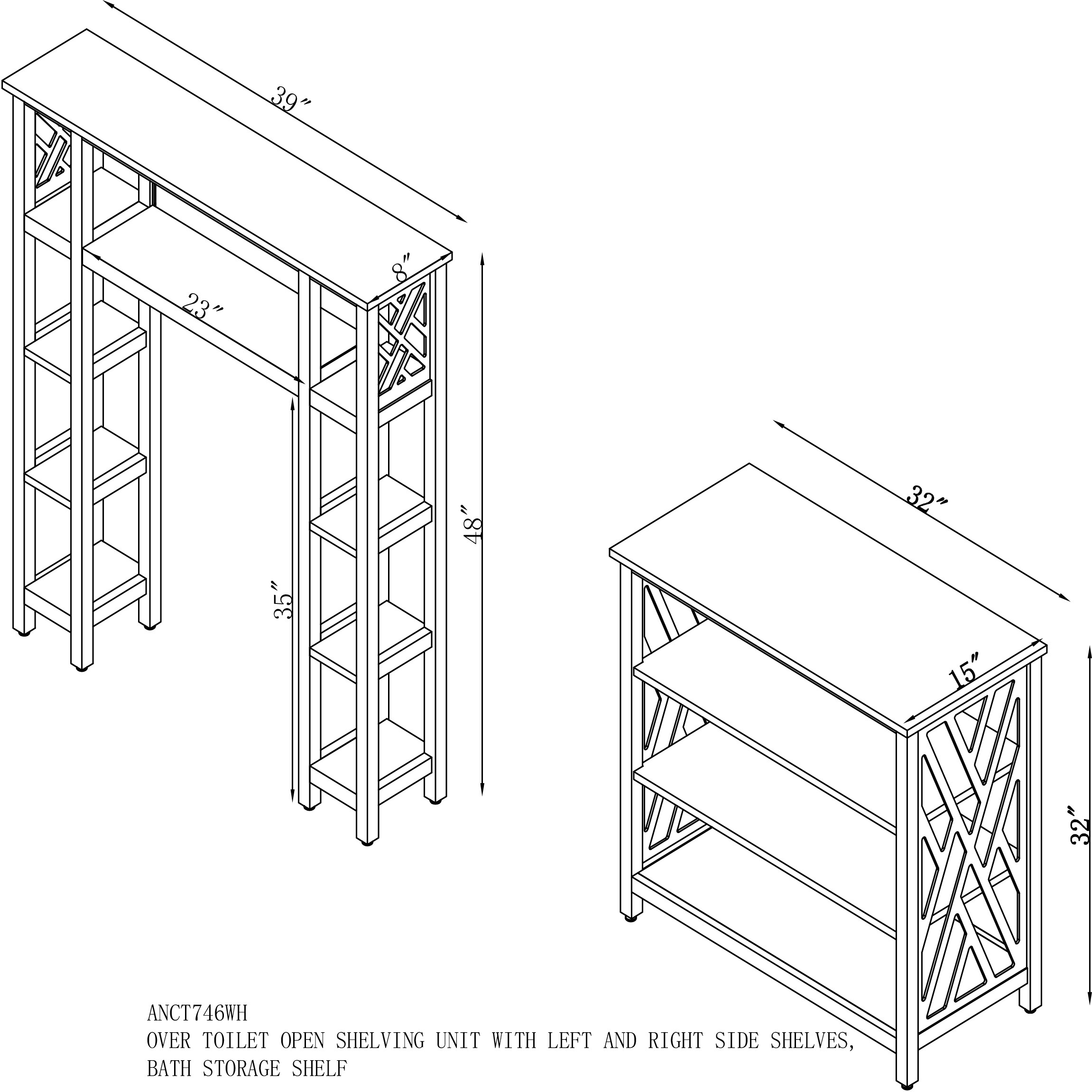 Bolton Bathroom Storage Cubby & Towel Bar Wall Shelf