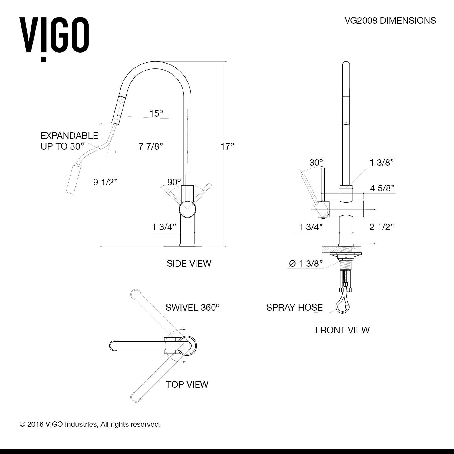 VIGO VG02008STK2 Kitchen-Faucets - View #10